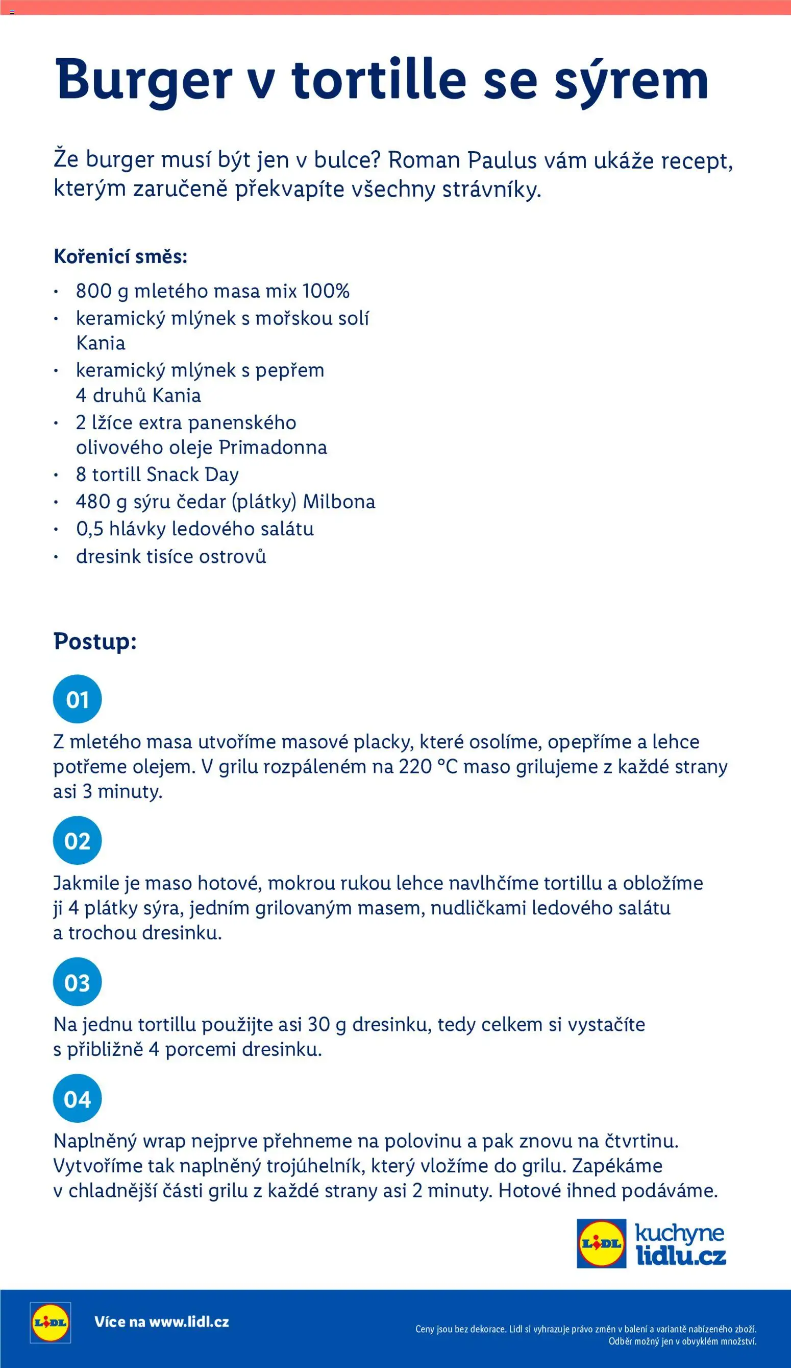 Lidl leták - Vše pro skvělé grilování od 05.05.2026 | Strana: 42 | Produkty: Burger, Milbona, Mlýnek, Kuchyně