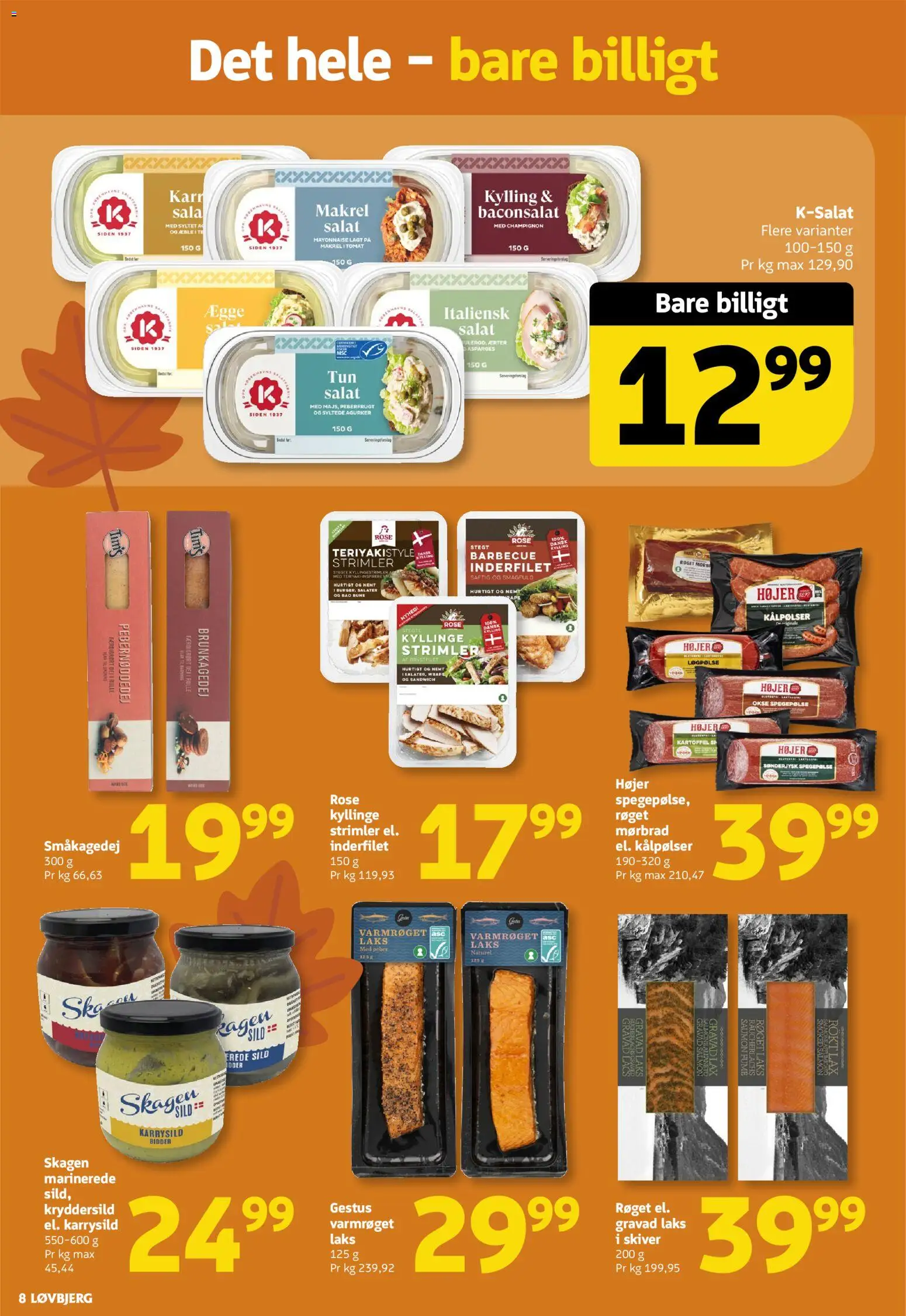 Løvbjerg tilbudsavis – gyldig fra 16/10/2026 | Side: 8 | Produkter: Syltede agurker, Salat, Sild, Laks