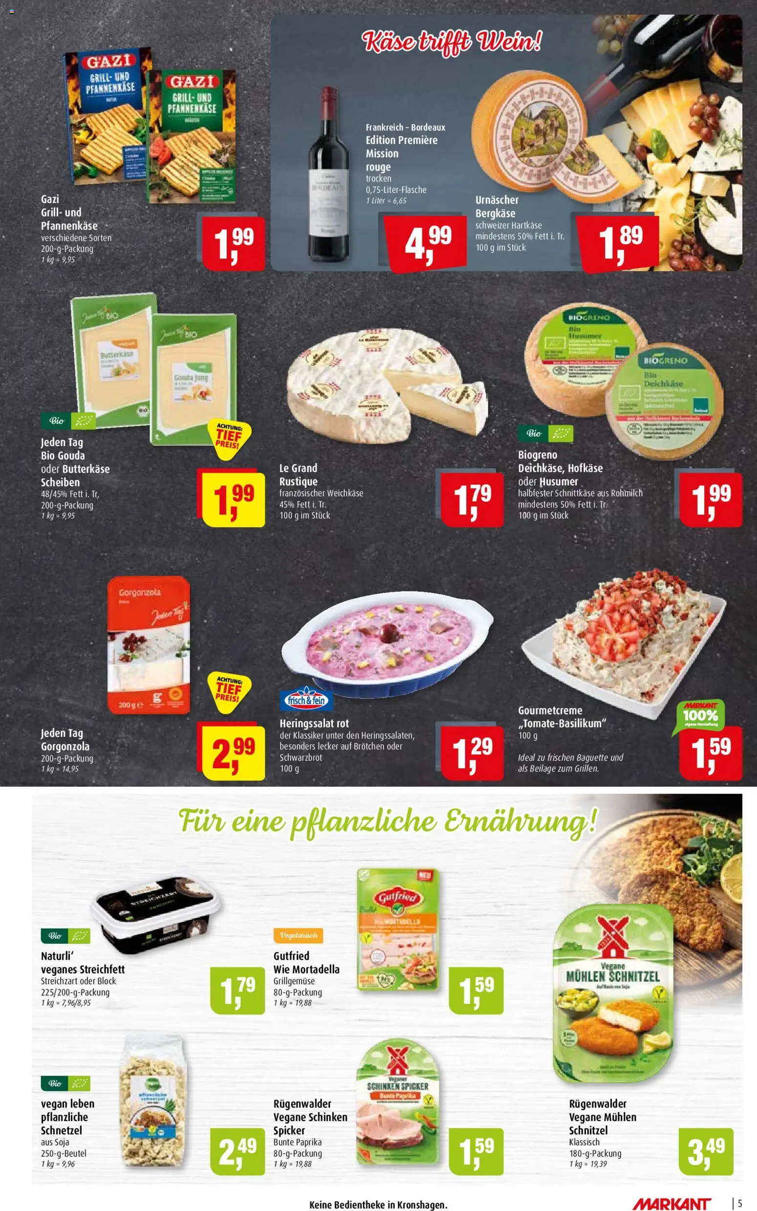 Markant Prospekt – gültig ab 22.06.2026 | Seite: 5 | Produkte: Baguette, Schnitzel, Schinken, Wein