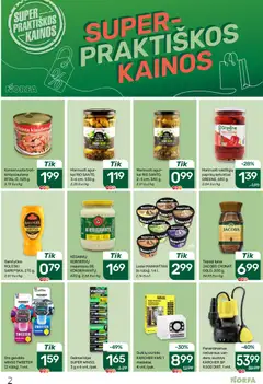 NORFA leidinys galioja nuo 2026.10.01 | Puslapis: 2 | Prekių: Ledai, Tirpioji kava, Majonezas, Kiauliena