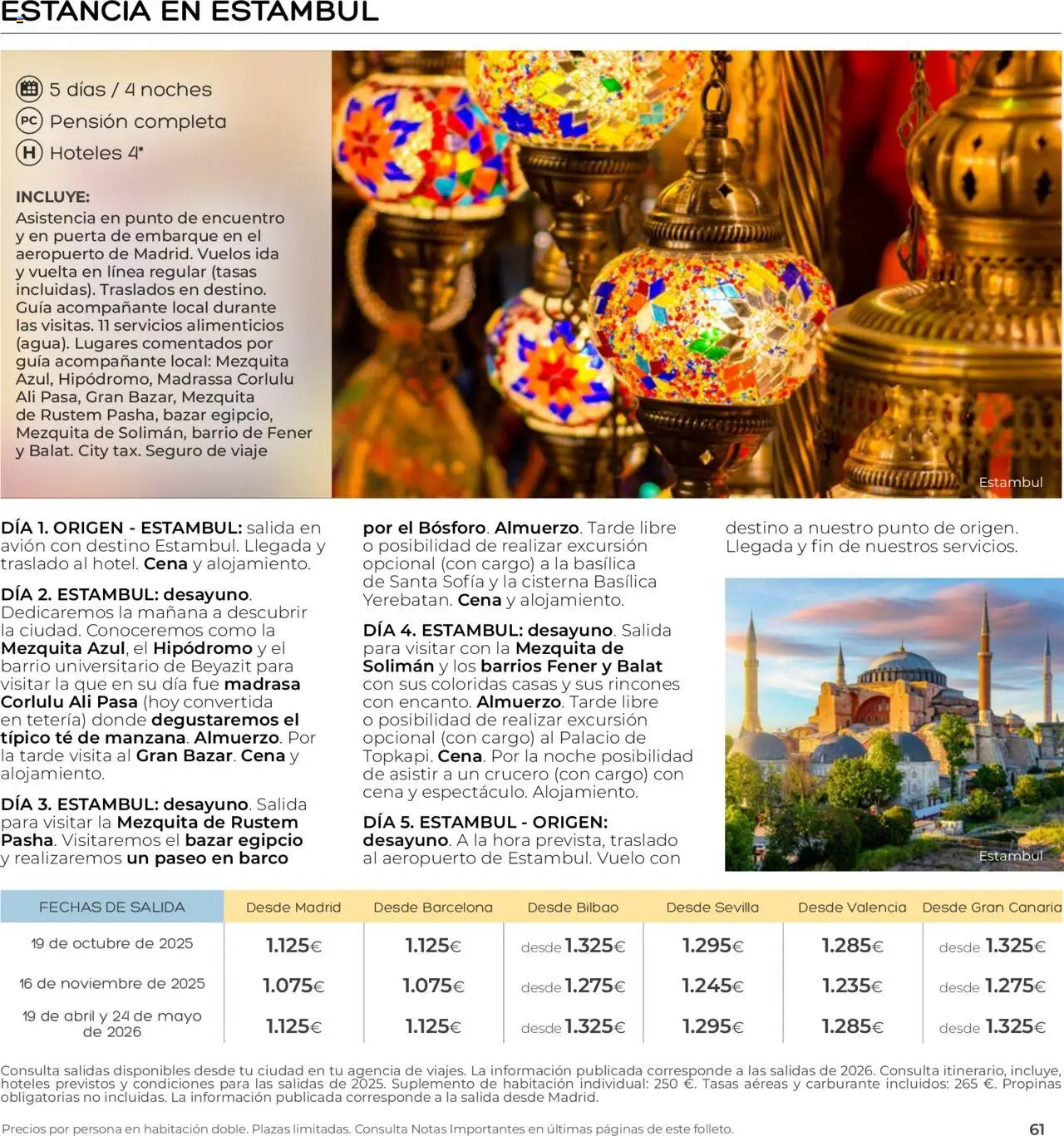 Viajes El Corte Inglés - Club de Vacaciones - Vacaciones Económicas Personalizado │ válido desde el 01/09/2025 | Página: 61 | Productos: Té, PC