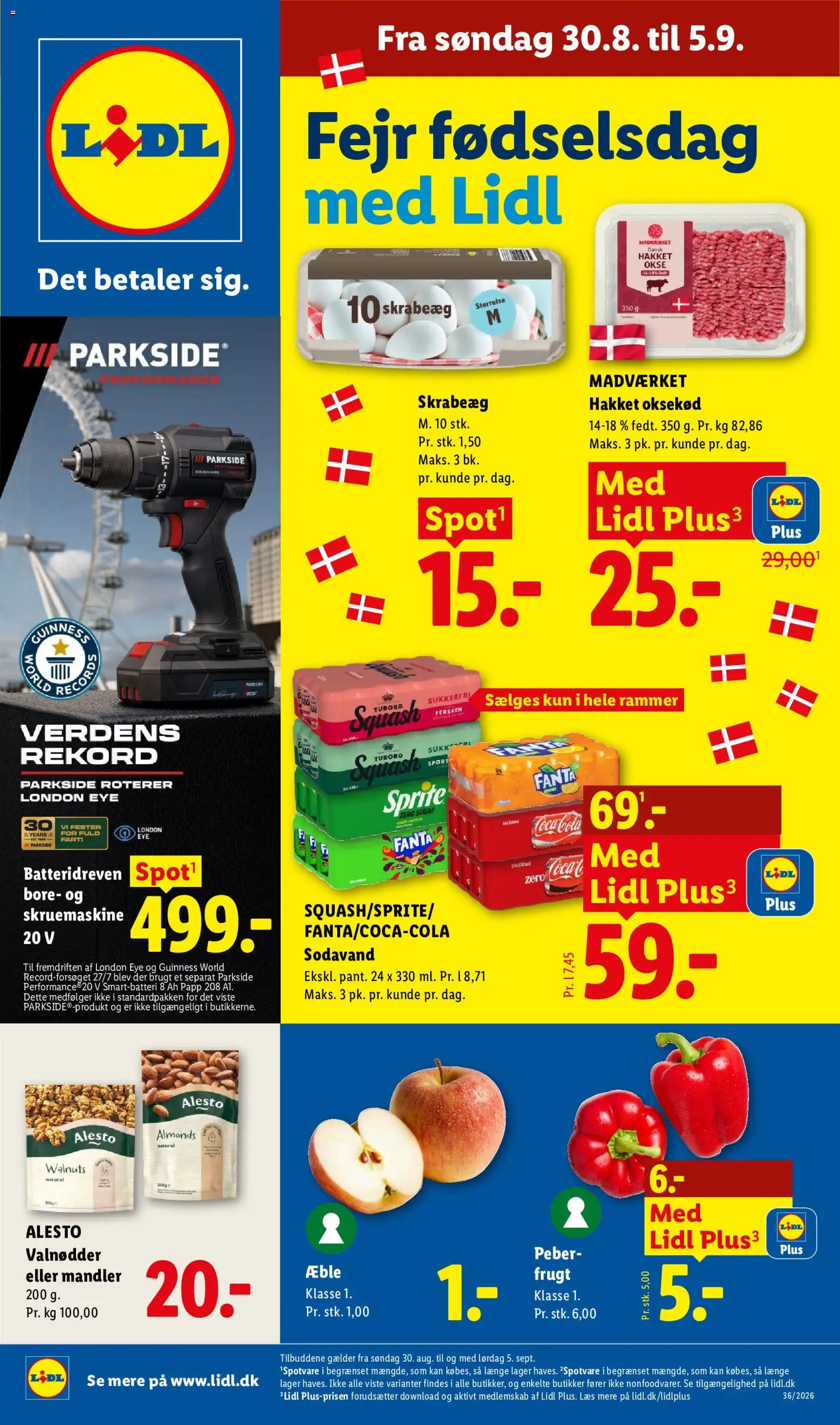 Lidl tilbudsavis – gyldig fra 30/08/2026 | Side: 13 | Produkter: Rammer, Coca Cola, Oksekød, Peberfrugt