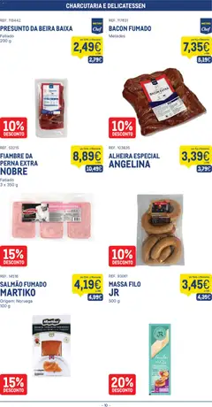 Pré-visualização Makro folheto válido de 30/06/2026 | Página: 10 | Produtos: Salmão, Presunto, Massa, Alheira