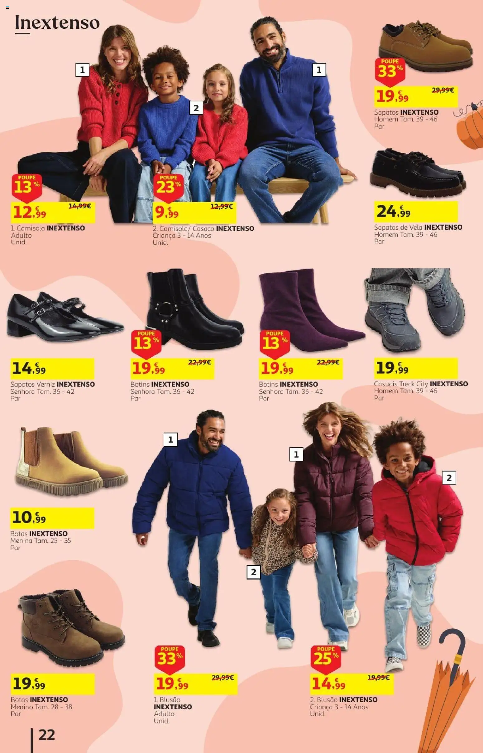 Auchan folheto Preços redondos │ válido de 07/10/2026 | Página: 22 | Produtos: Botas, Casaco, Sapatos, Verniz