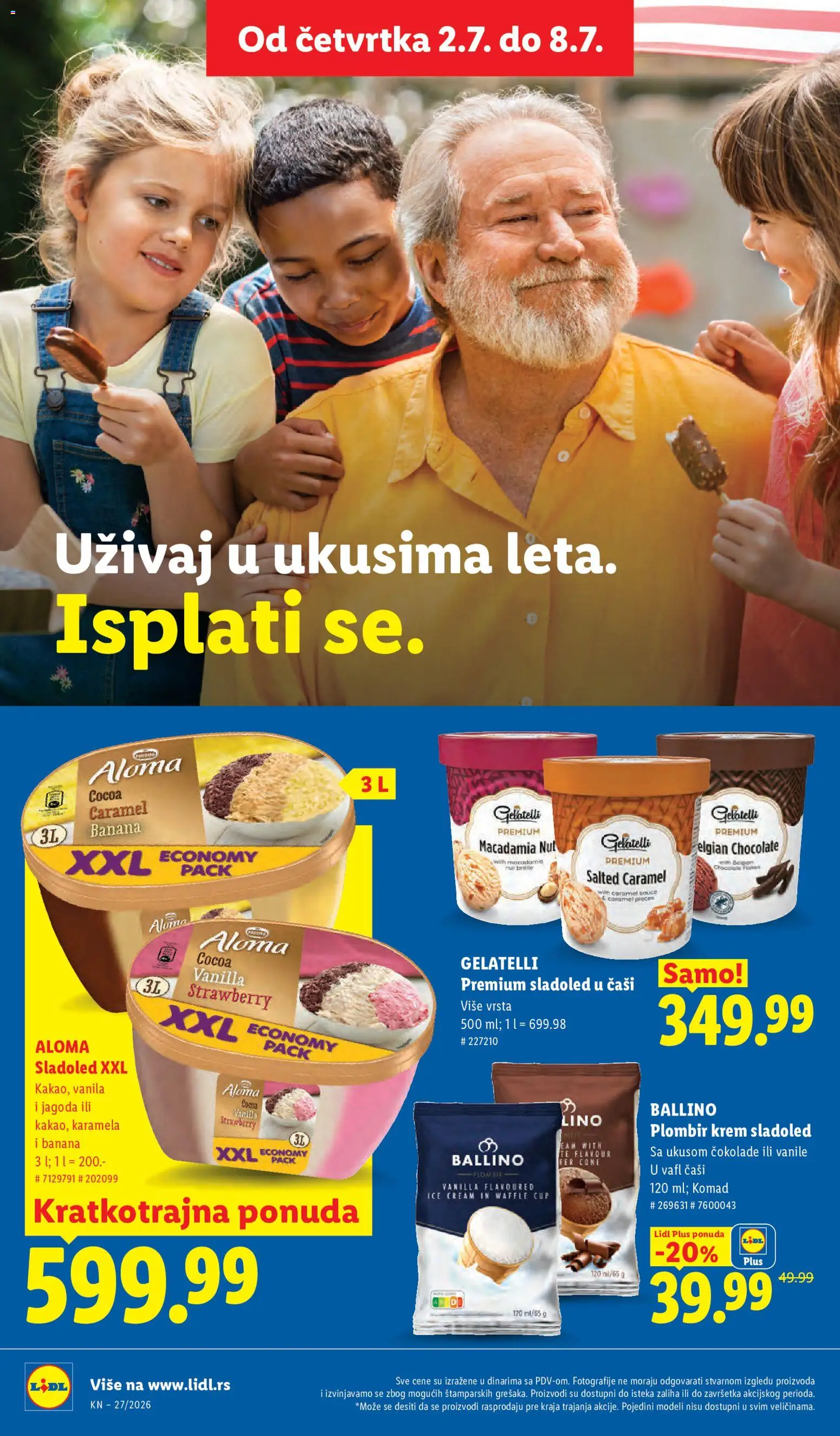 Lidl katalog - važi od 02.07.2026 | Strana: 42 | Proizvode: Banana, Sladoled, Jagoda