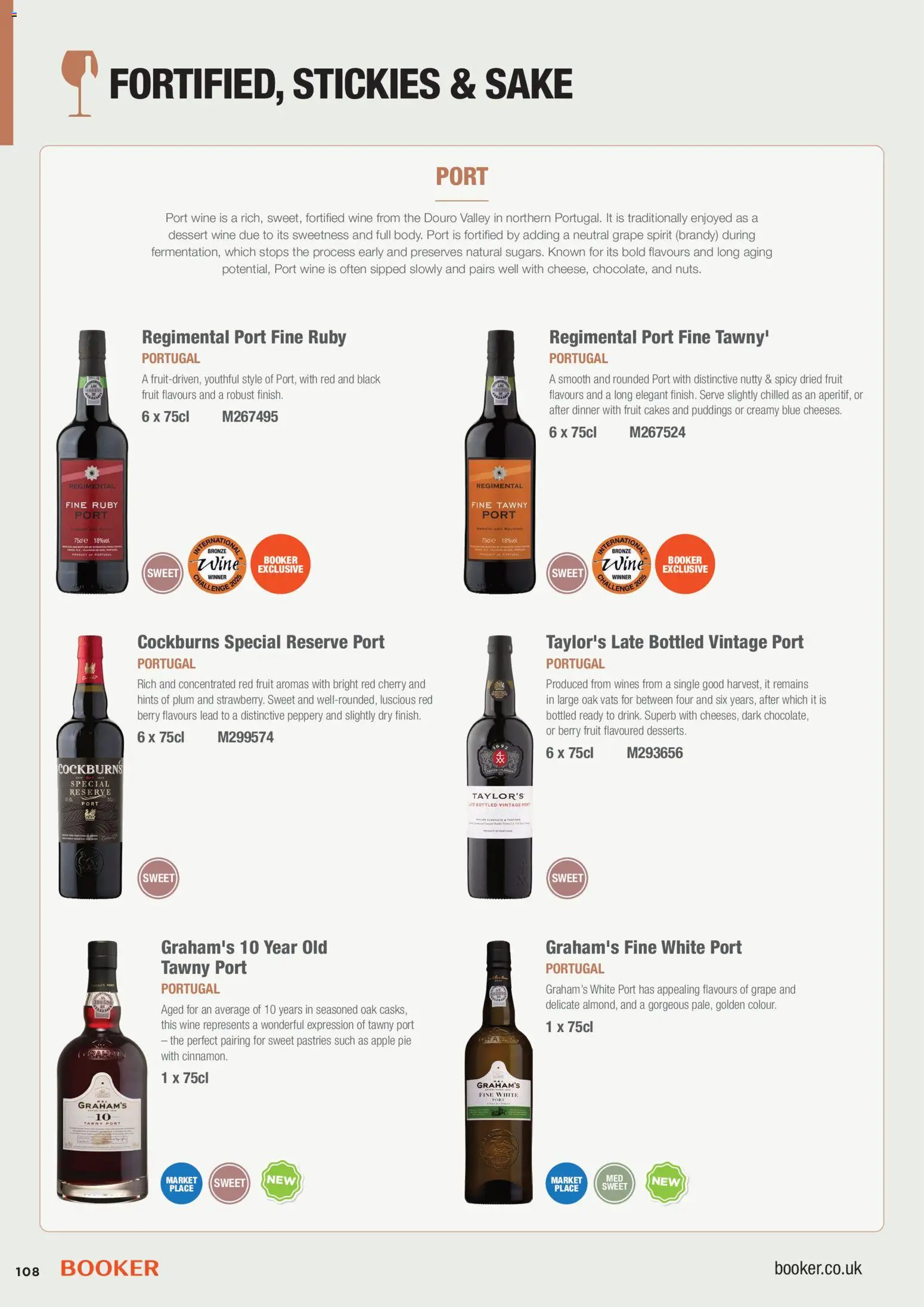 {H1} | Page: 108 | Products: Fortified wine, Wine, Port wine, Dessert