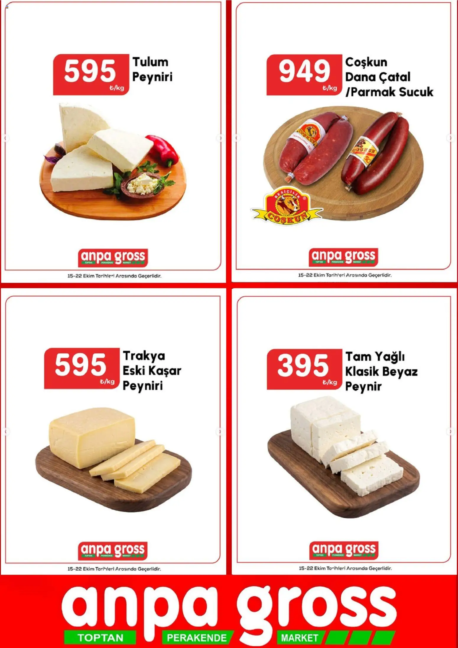 Anpa Gross Katalog - 15 Ekim 2026 tarihinden itibaren geçerlidir | Sayfa: 3 | Ürünler: Çatal, Peynir, Tulum, Sucuk