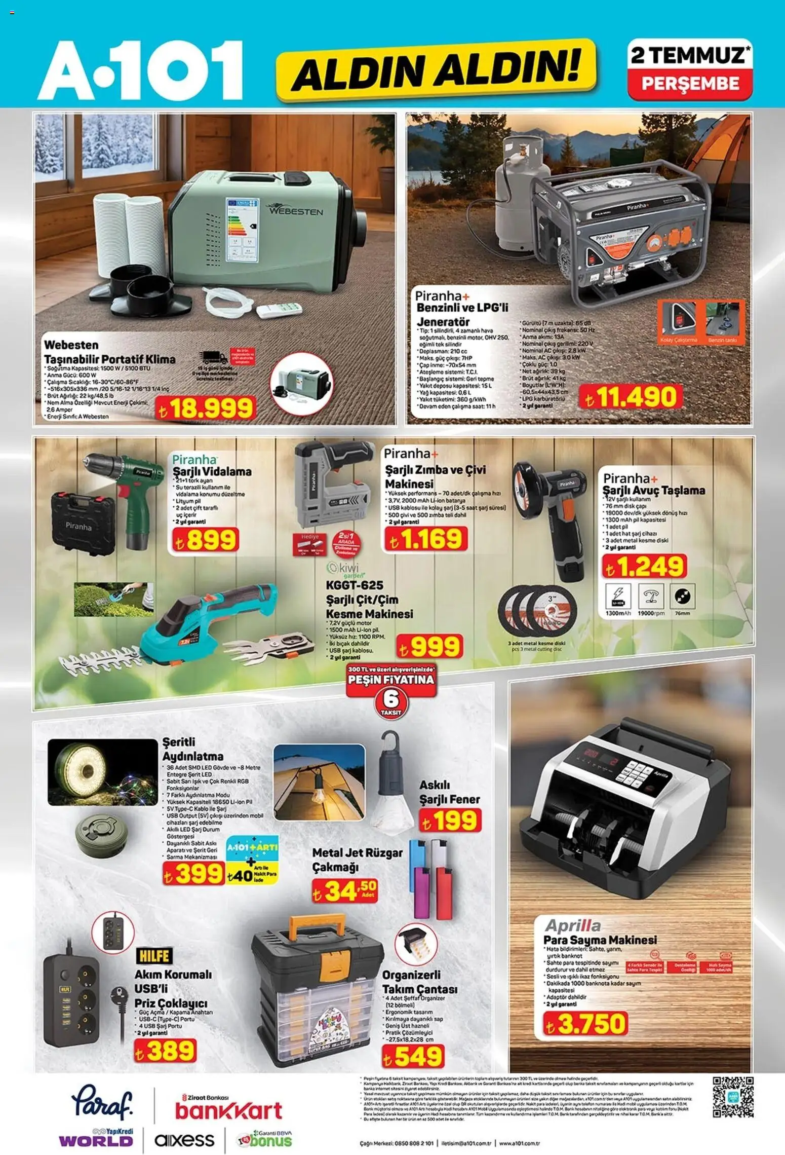 A101 - Katalog Aldın Aldın - 02 Temmuz 2026 tarihinden itibaren geçerlidir | Sayfa: 7 | Ürünler: Yağ, Telefon, Kablo, Klima