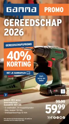 GAMMA Gereedschapspecial - Voorbeeld van een folder van GAMMA, geldig van 06.05.2026