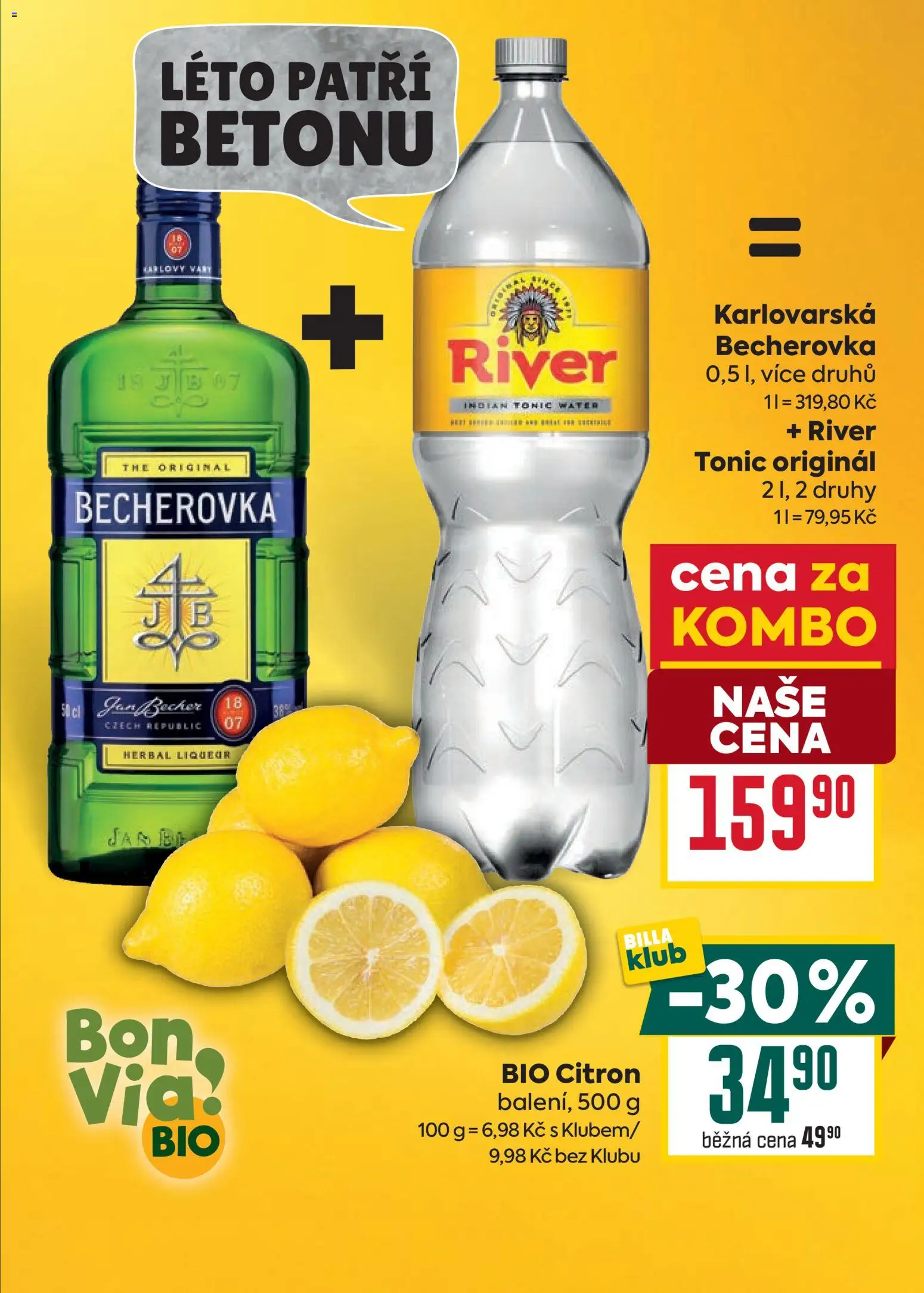 Billa Velký leták od 22.07.2026 | Strana: 27 | Produkty: Tonic Water, Tonic, Citron, Becherovka