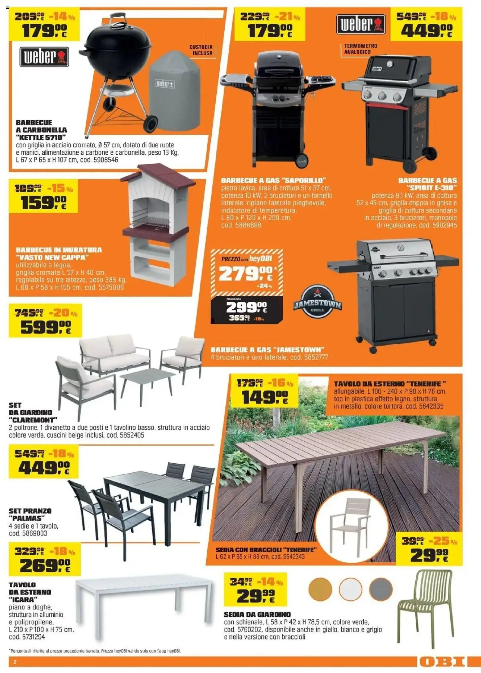 Volantino OBI del 03.04.2026 | Pagina: 2 | Prodotti: Ripiano, Barbecue, Alluminio, Griglia
