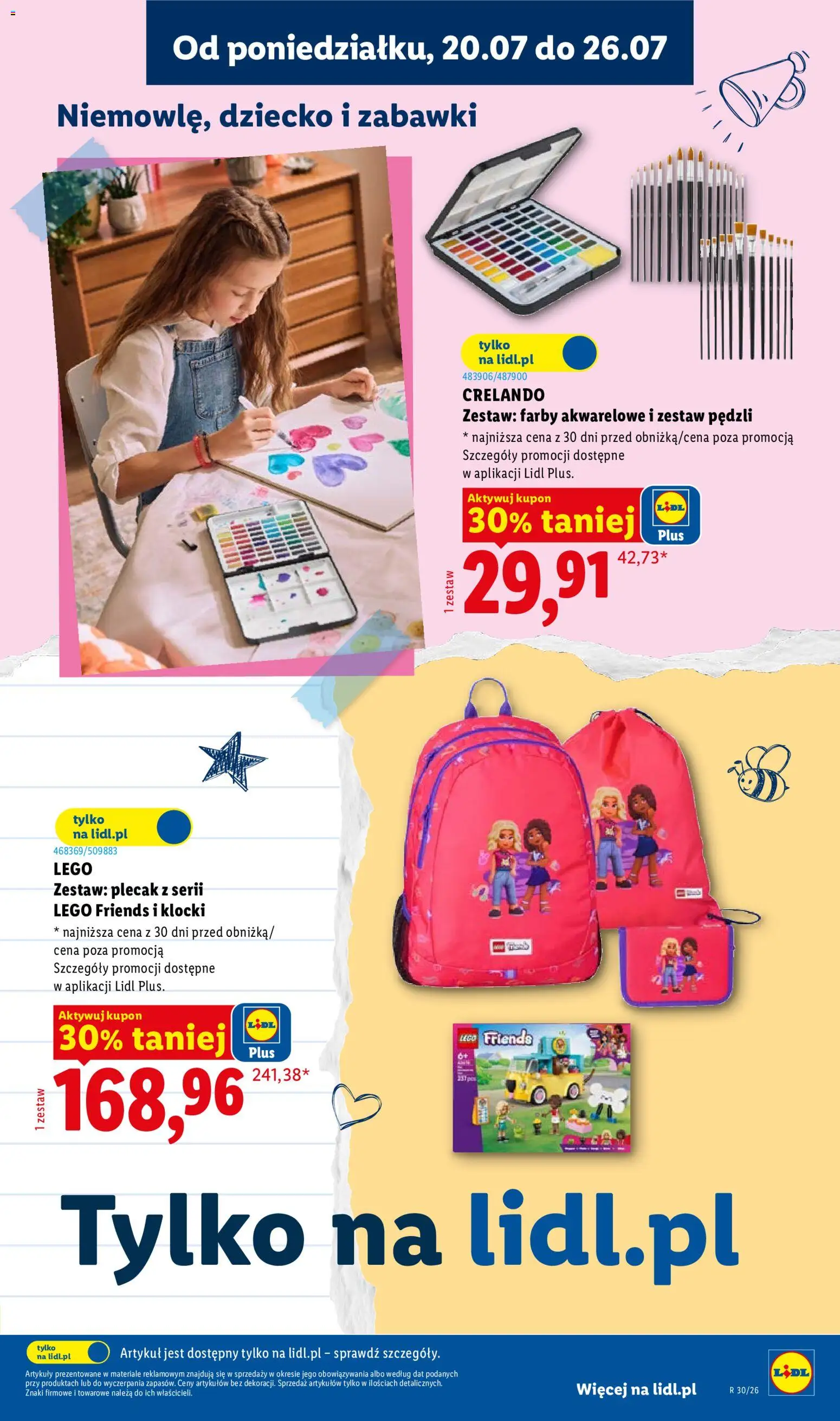 Lidl Katalog od 20.07.2026 | Strona: 23 | Produkty: Plecak, Lego, Klocki Lego