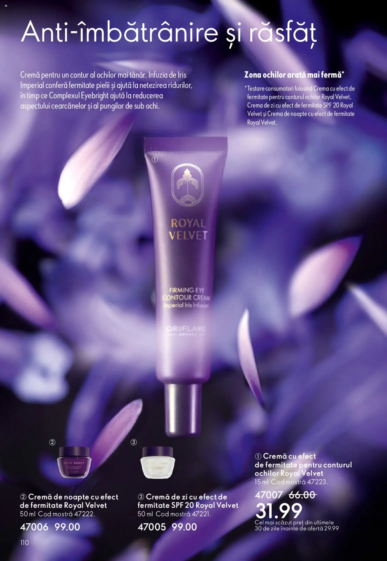 Noul catalog Oriflame – valabil de la 06.05.2026 | Pagină: 110 | Produse: Cremă de zi, Cremă de noapte, Cremă