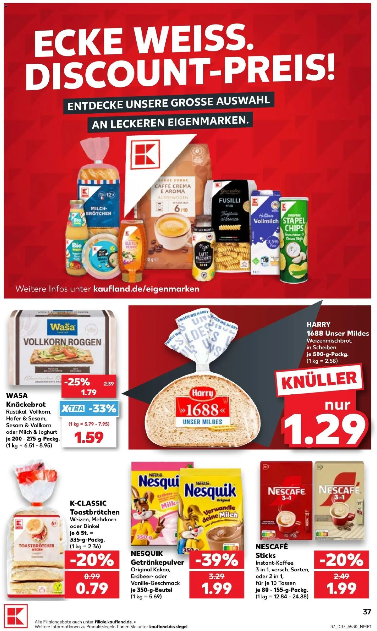 Kaufland Prospekt Potsdam – gültig ab 10.09.2026 | Seite: 37 | Produkte: Nesquik, Milch, Joghurt, Chips