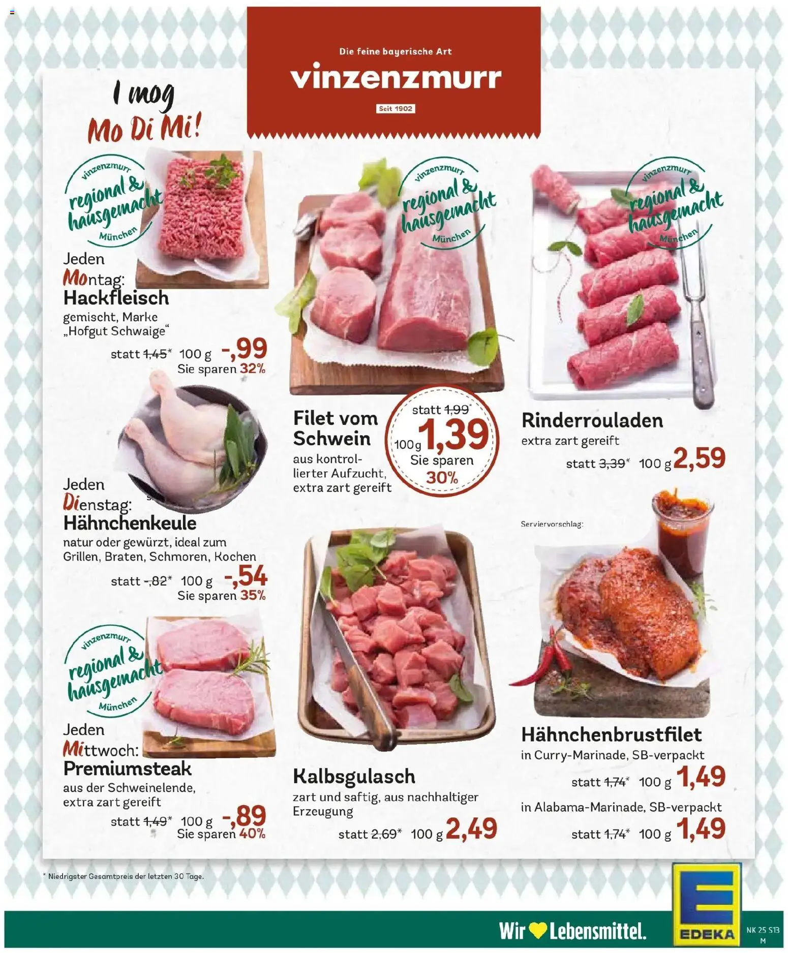 Edeka prospekt Olching – gültig ab 14.06.2026 | Seite: 15 | Produkte: Rinderrouladen, Steak, Hackfleisch
