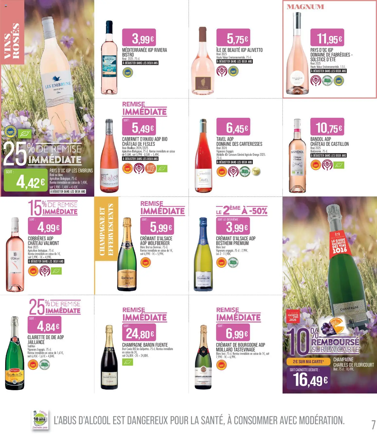 {H1} | Page: 7 | Produits: Orange, Crémant de bourgogne, Champagne, Clairette de die