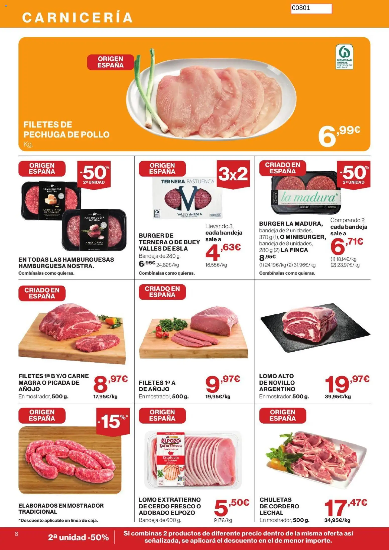 Hipercor catálogo │ válido desde el 26/08/2026 | Página: 8 | Productos: Parmigiano Reggiano, Cordero, Hamburguesa, Carne