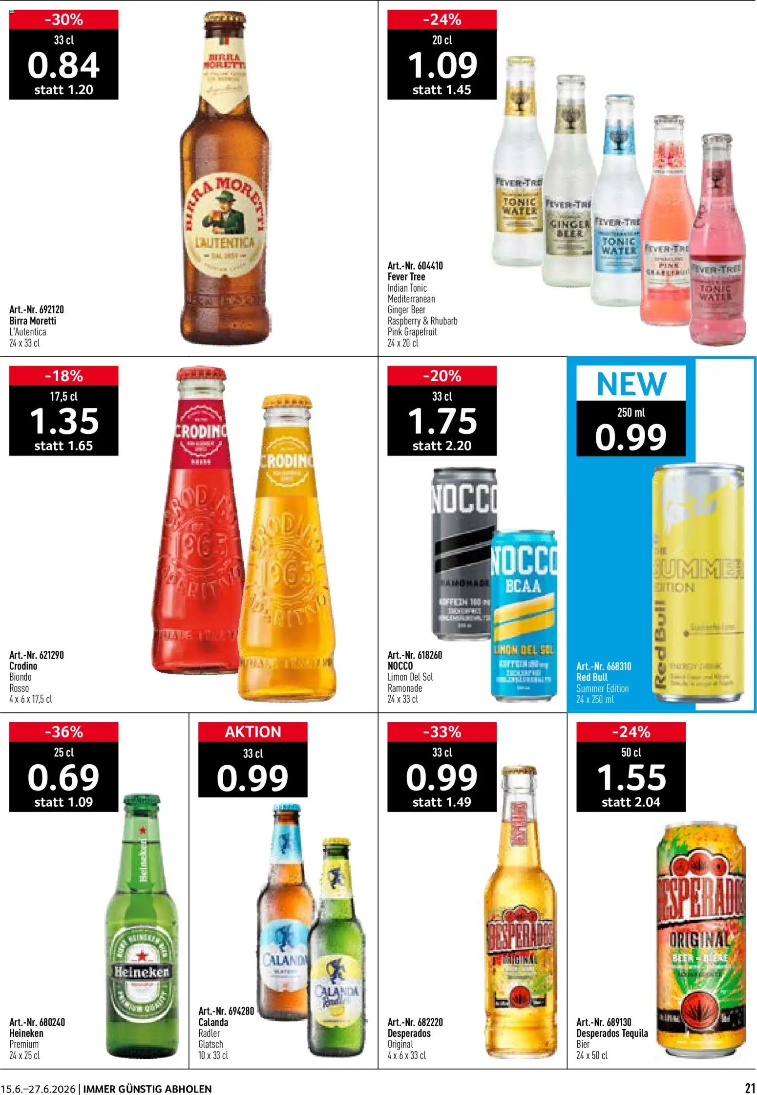 Prodega aktionen Summertime – gültig ab 15.06.2026 | Seite: 21 | Produkte: Red bull, Bier, Grapefruit
