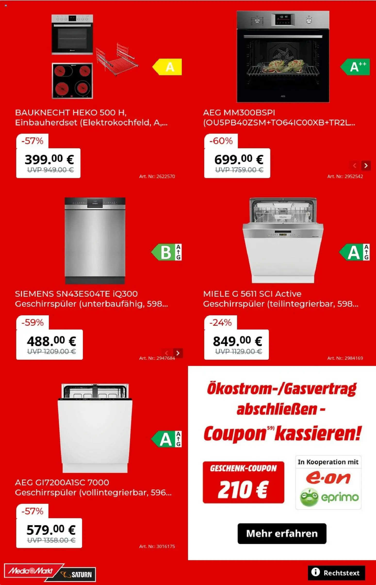 Media Markt Prospekt – gültig ab 20.07.2026 | Seite: 20 | Produkte: Miele, Siemens, AEG, Geschirrspüler