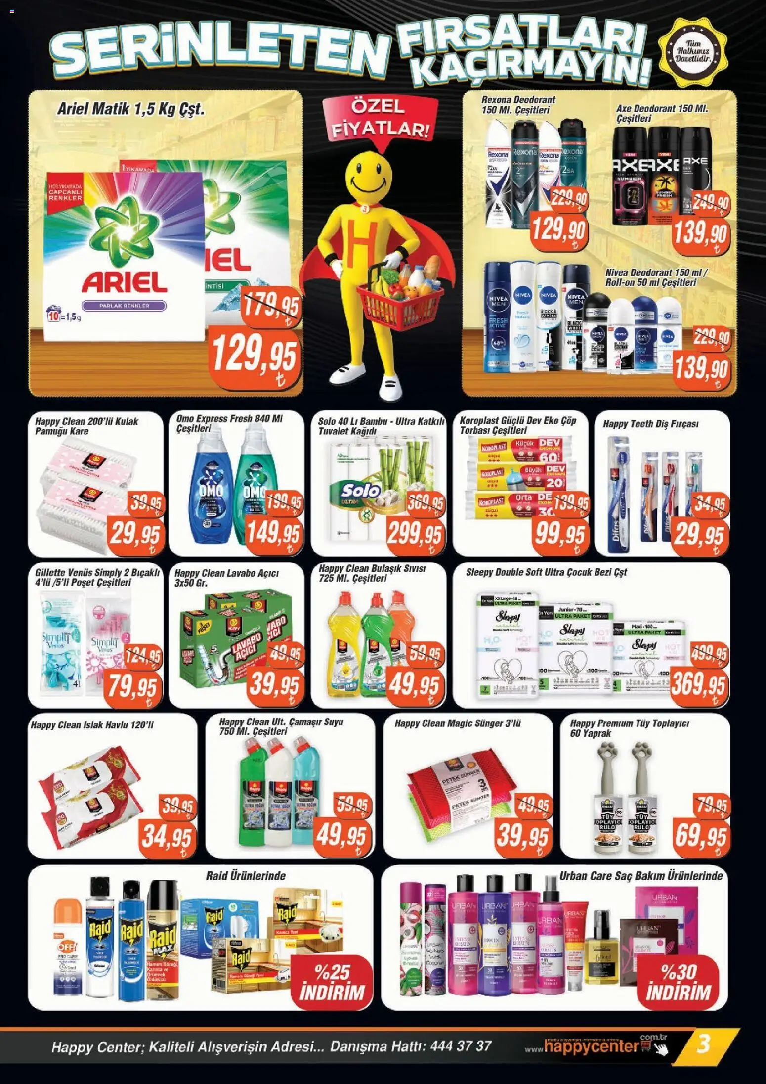 Happy Center Katalog - 08 Temmuz 2026 tarihinden itibaren geçerlidir | Sayfa: 11 | Ürünler: Lavabo, Tuvalet, Diş fırçası, Lavabo açıcı
