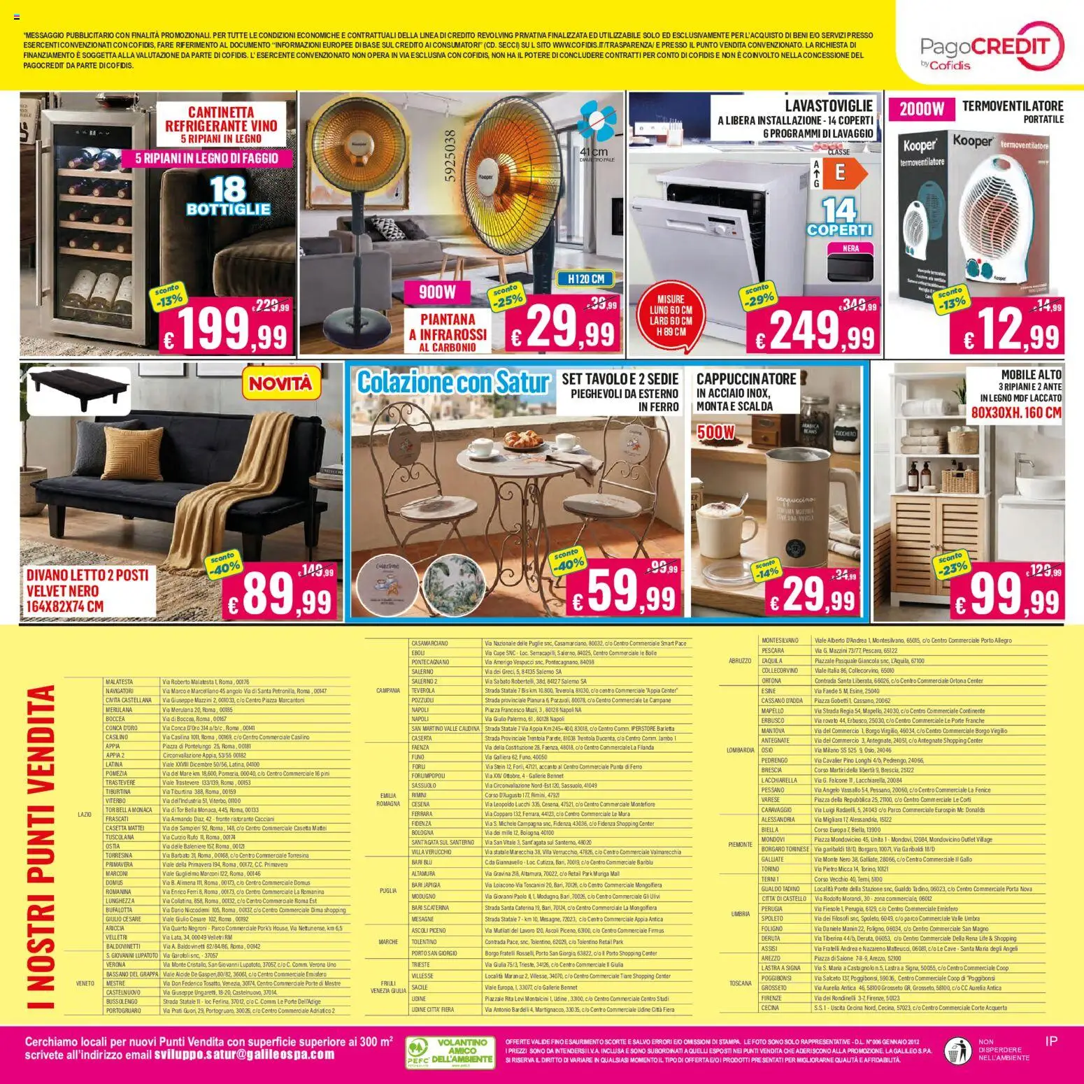 Volantino Satur del 24/09/2026 | Pagina: 16 | Prodotti: Lavastoviglie, Letto, Divano, Tavolo