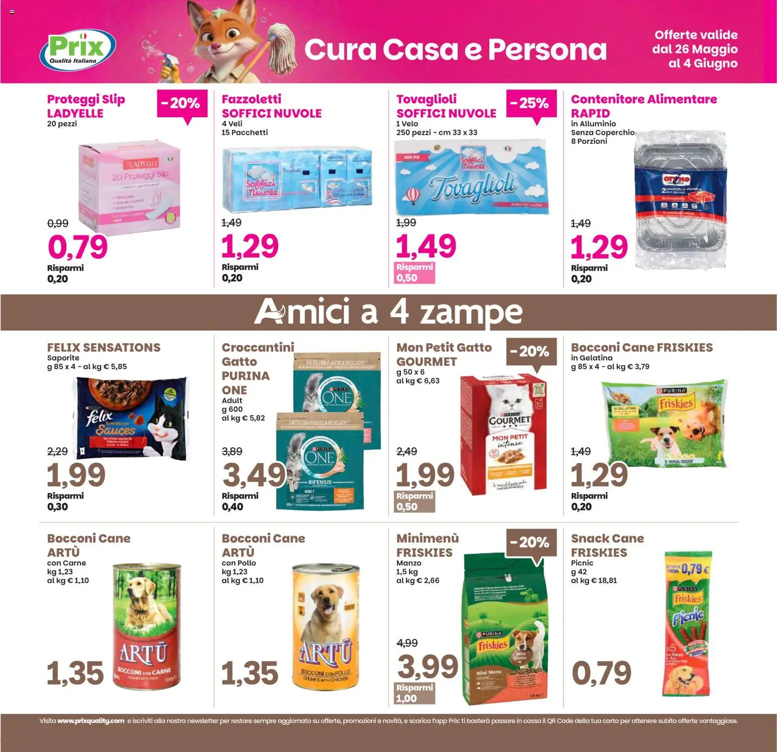 Volantino Prix del 26.05.2026 | Pagina: 21 | Prodotti: Pollo, Proteggi slip, Fazzoletti, Alluminio
