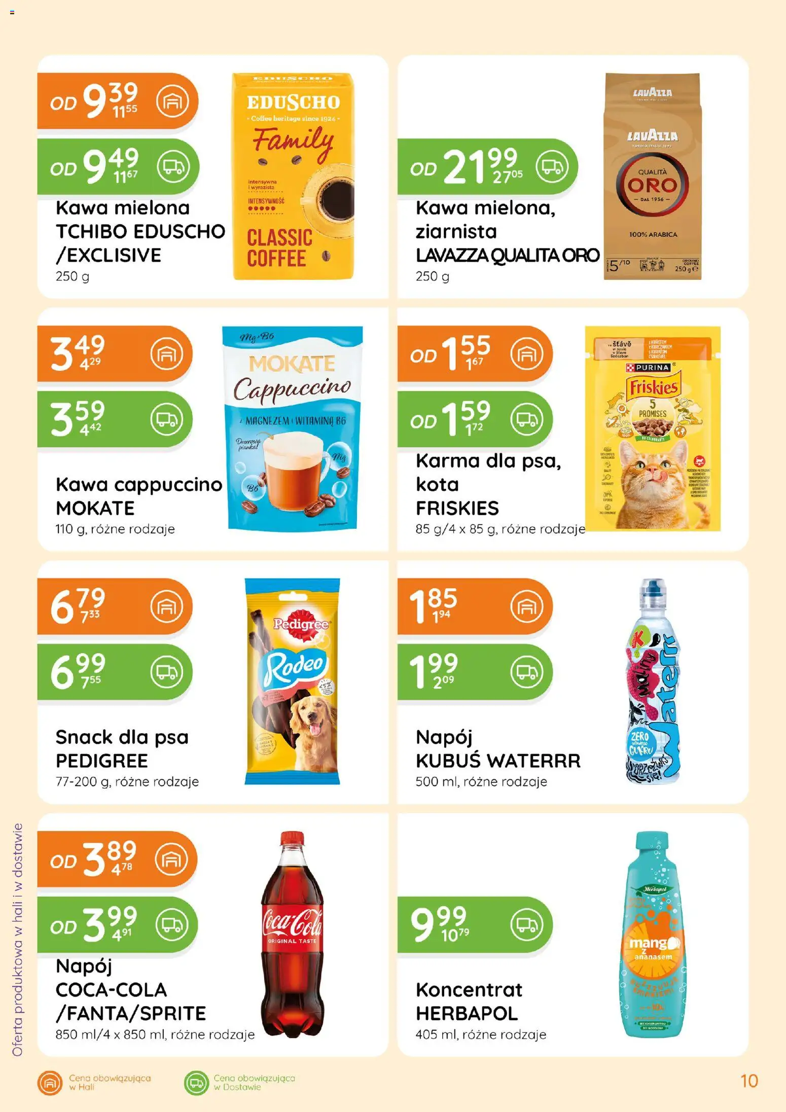 Eurocash gazetka - Ofensywa Spożywcza od 20.08.2026 | Strona: 10 | Produkty: Cappuccino, Lavazza Qualita Oro, Karma, Kawa mielona