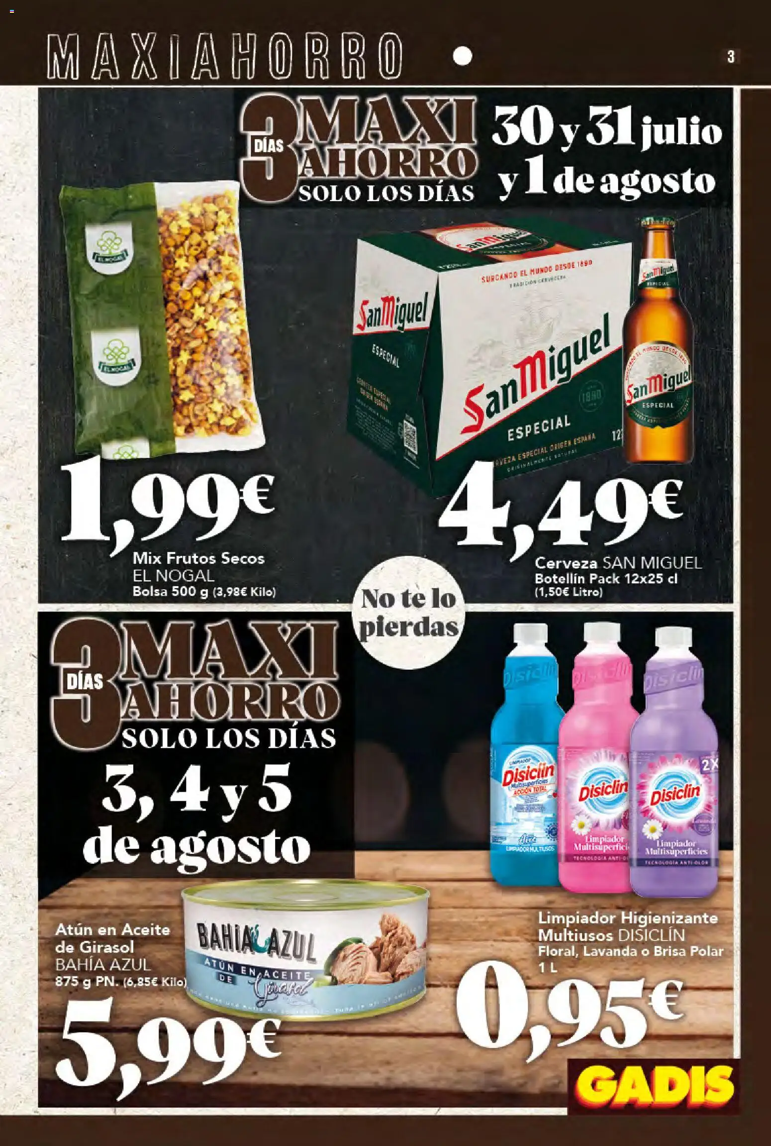 Gadis folleto │ válido desde el 30/07/2026 | Página: 3 | Productos: Aceite, Cerveza, Frutos secos, Té