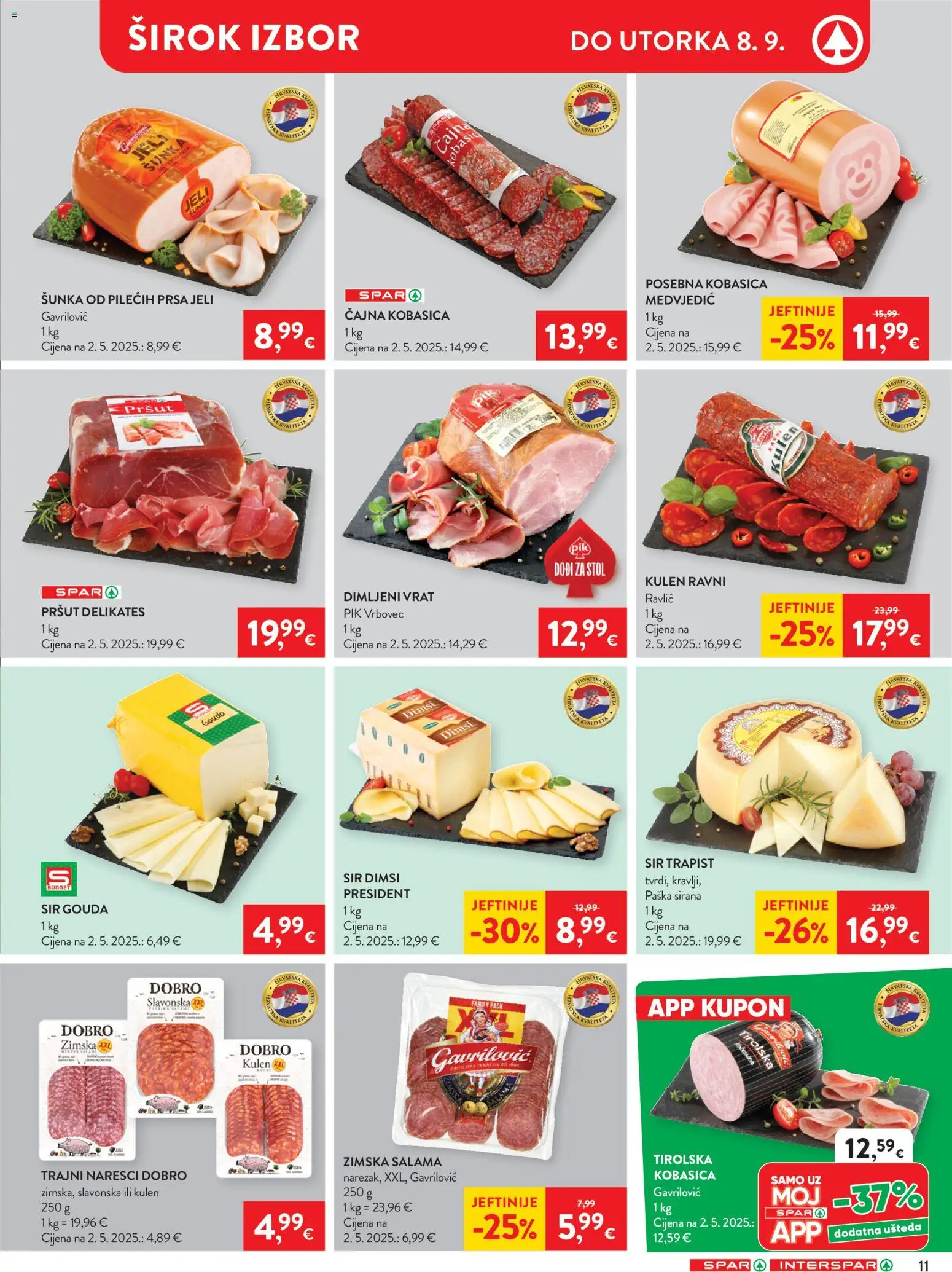 Interspar katalog | vrijedi od 02.09.2026 | Stranica: 13 | Proizvodi: Stol, Sir, Trapist, Čajna kobasica