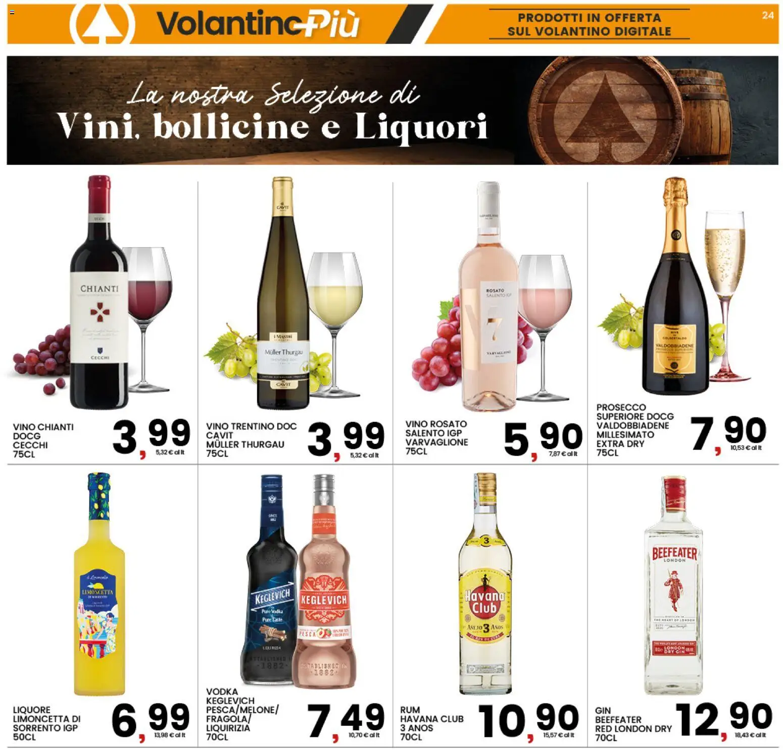 Volantino Interspar del 20/08/2026 | Pagina: 24 | Prodotti: Vino rosato, Prosecco, Vino, Vino Chianti