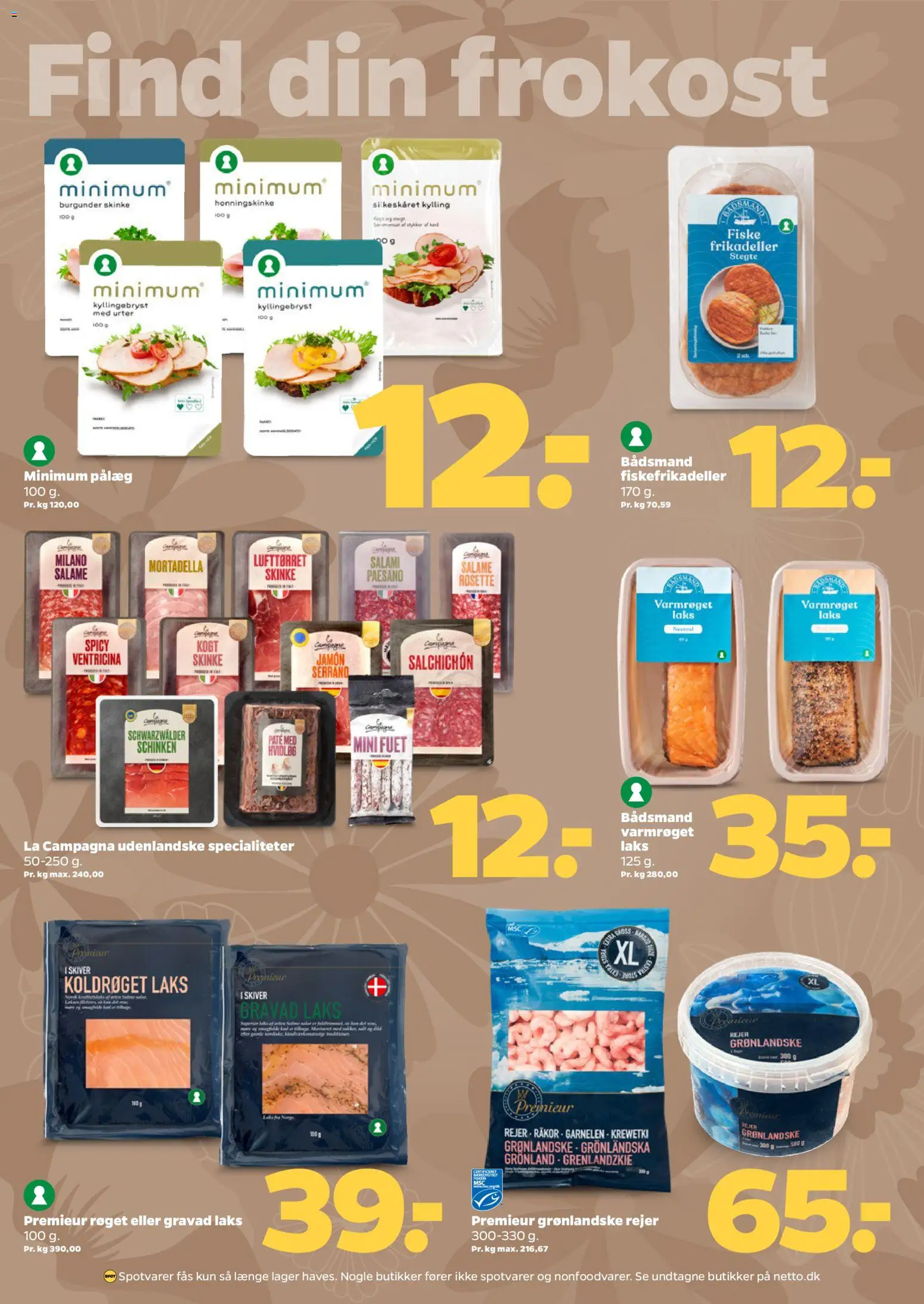 Netto tilbudsavis – gyldig fra 25/07/2026 | Side: 16 | Produkter: Paté, Hvidløg, Fiskefrikadeller, Frikadeller