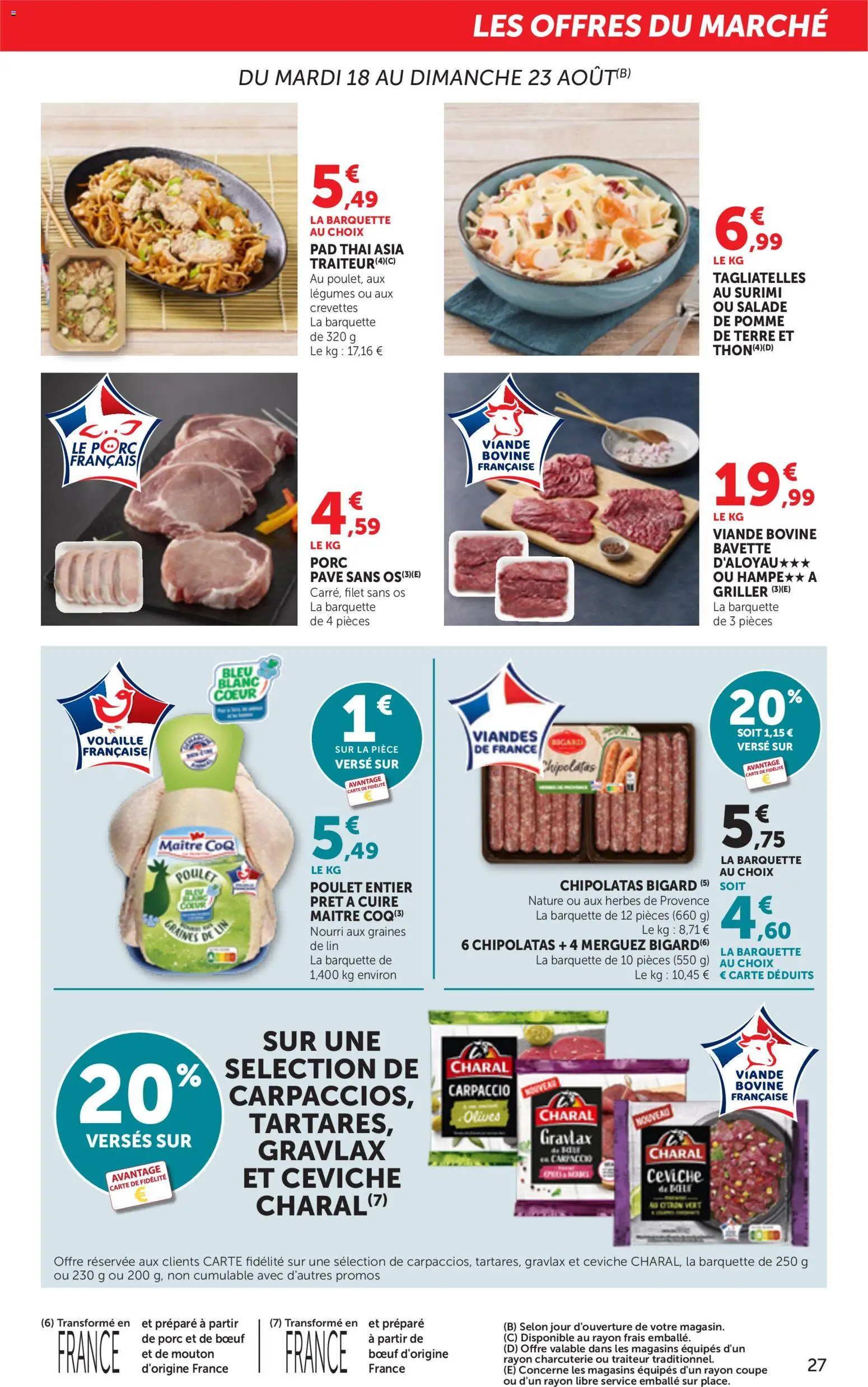 {H1} | Page: 27 | Produits: Citron vert, Poulet, Surimi, Porc