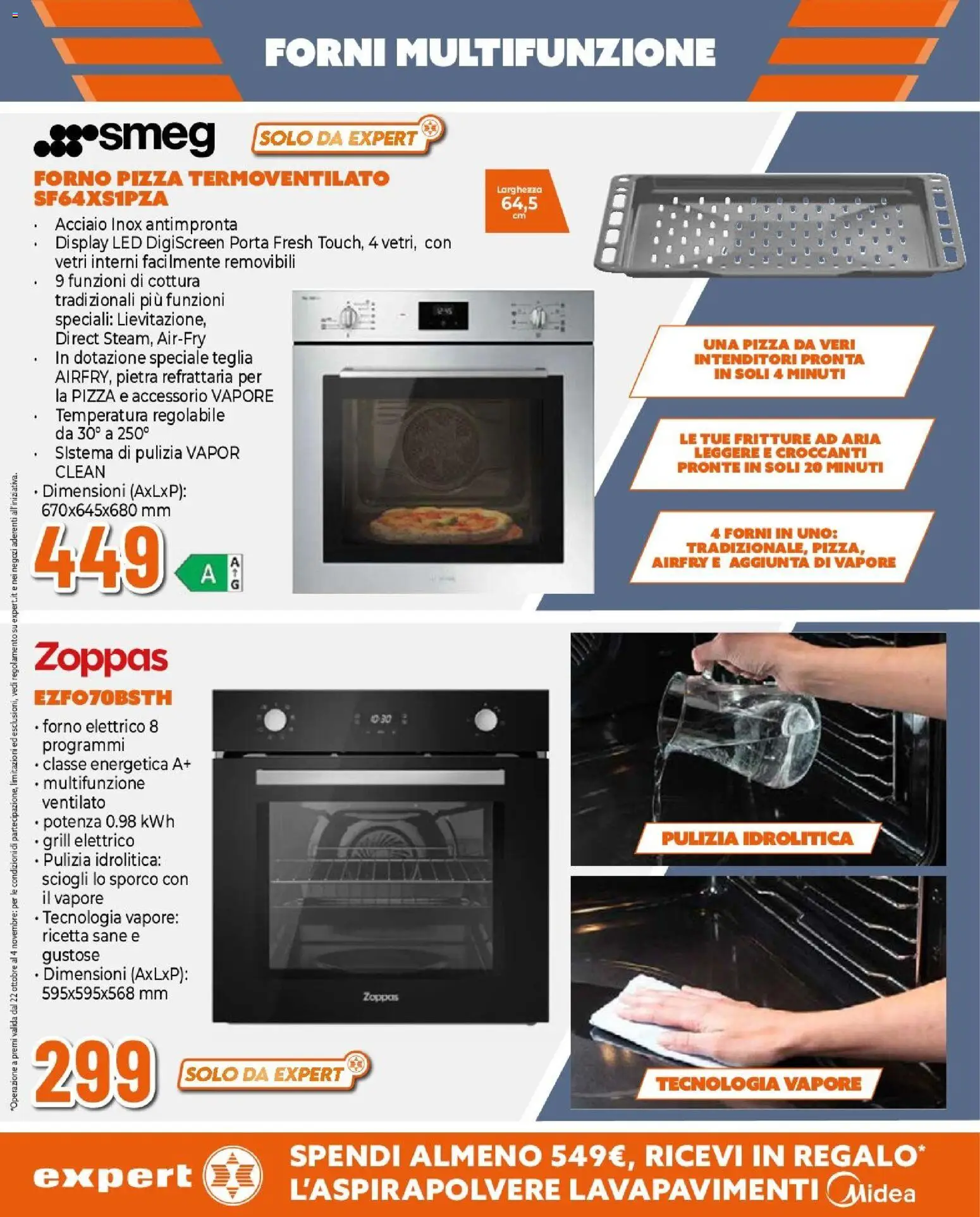 Volantino Expert del 22/10/2026 | Pagina: 8 | Prodotti: Teglia, Pizza, Porta, Forno elettrico