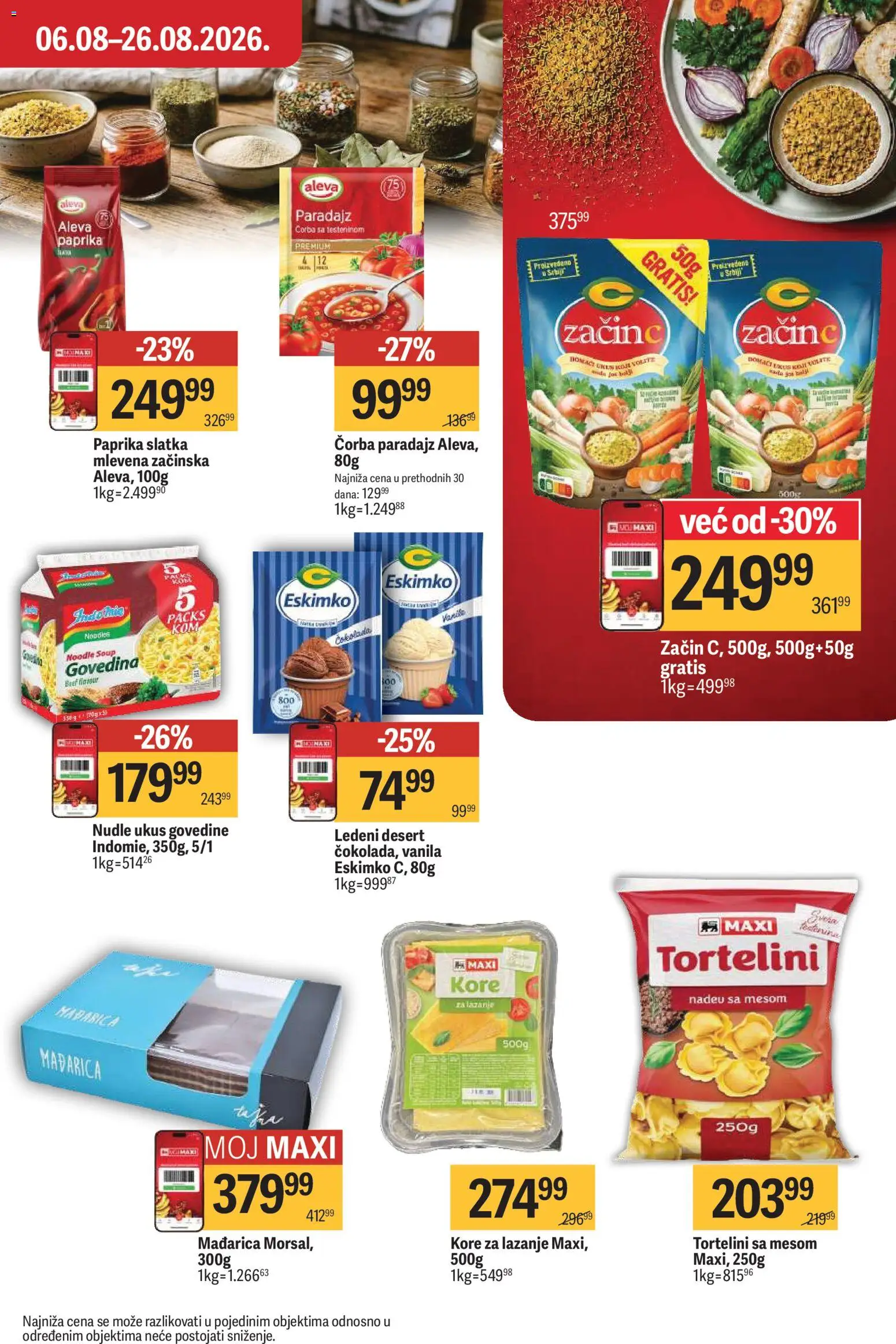Maxi katalog - važi od 06.08.2026 | Strana: 17 | Proizvode: Govedina, Paprika, Lazanje, Nudle