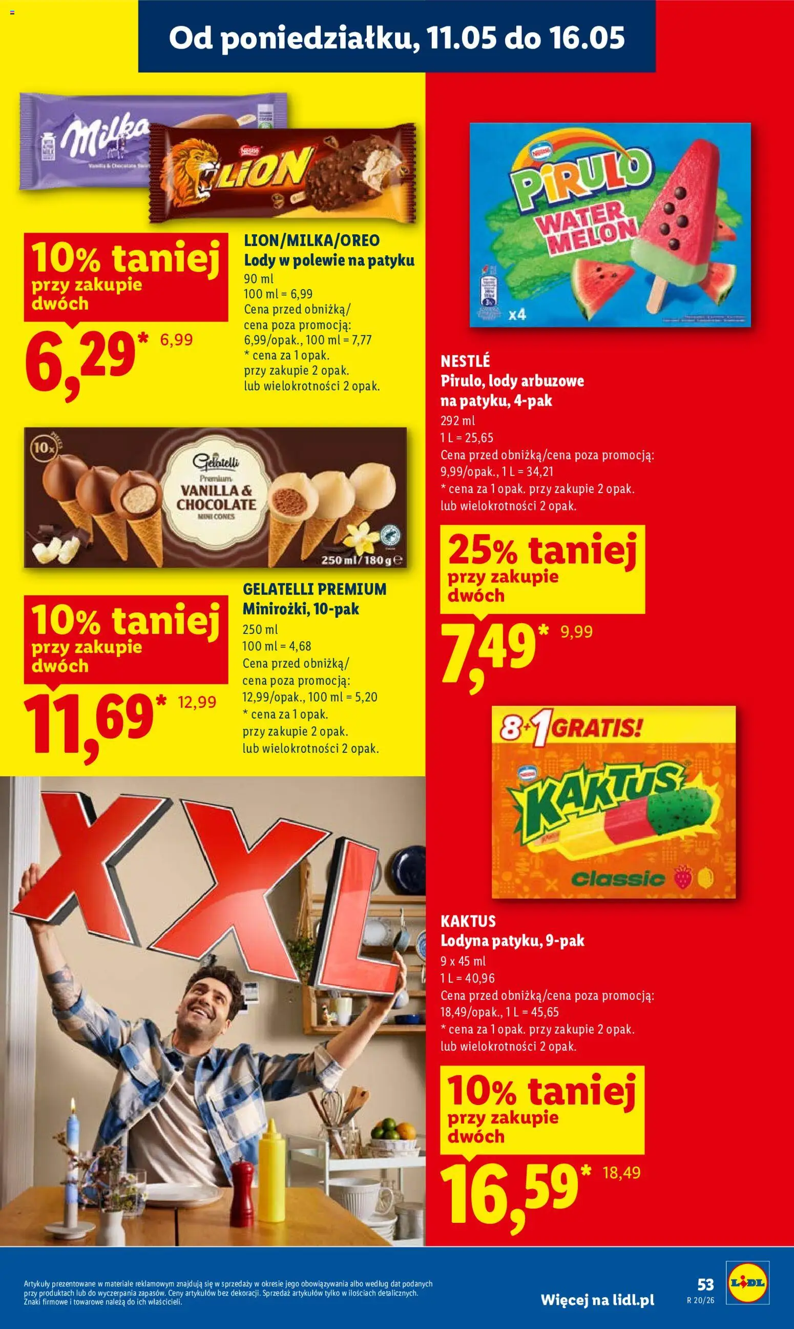 Lidl Polsko leták od 11.05.2026 | Strana: 53 | Produkty: Milka, Gelatelli