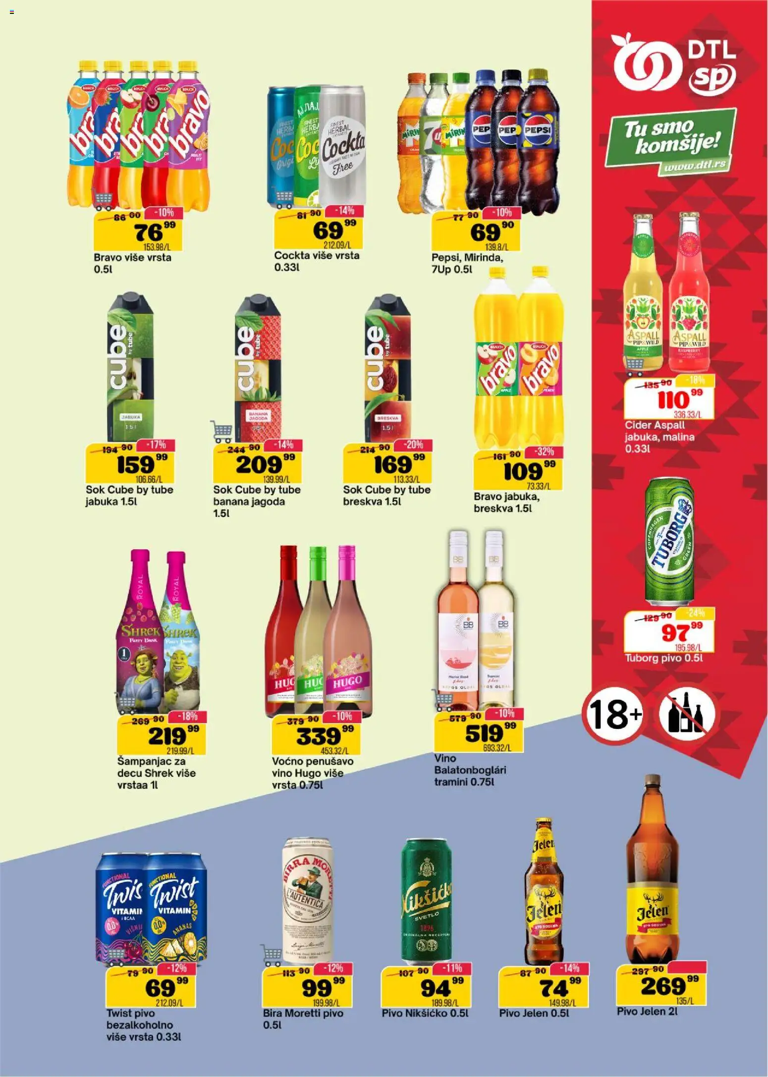 Senta Promet katalog - važi od 20.05.2026 | Strana: 13 | Proizvode: Banana, Tuborg, Malina, Hugo