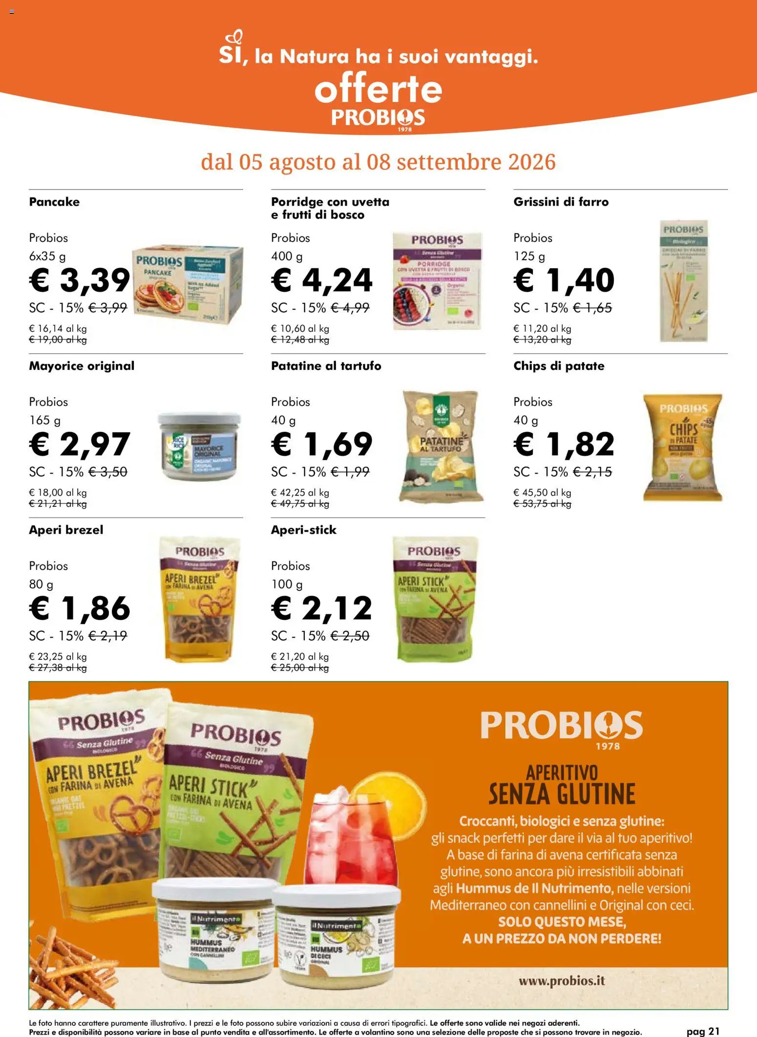 Volantino Natura Sì del 05/08/2026 | Pagina: 21