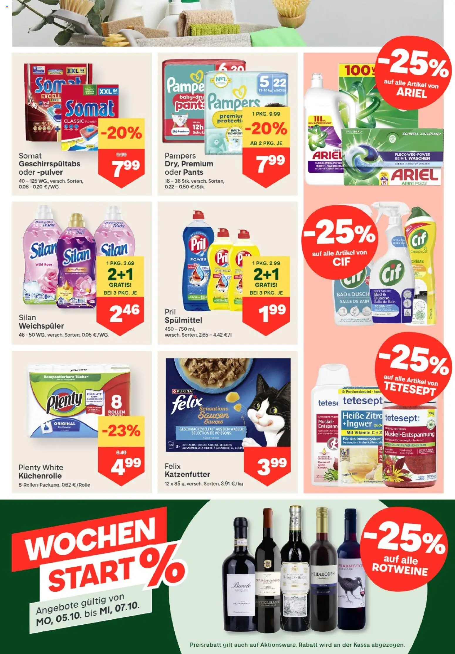 MPREIS Absam gültig ab 01.10.2026 | Seite: 11 | Produkte: Windeln, Pampers, Creme, Weichspüler
