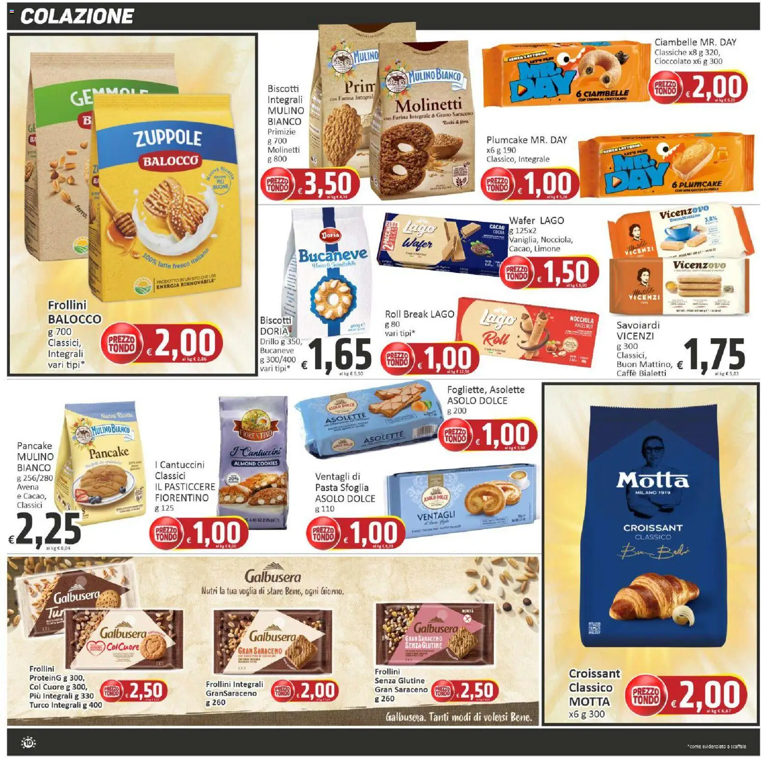 Volantino Paghi Poco del 09.06.2026 | Pagina: 10 | Prodotti: Crema, Limone, Farina, Scaffale