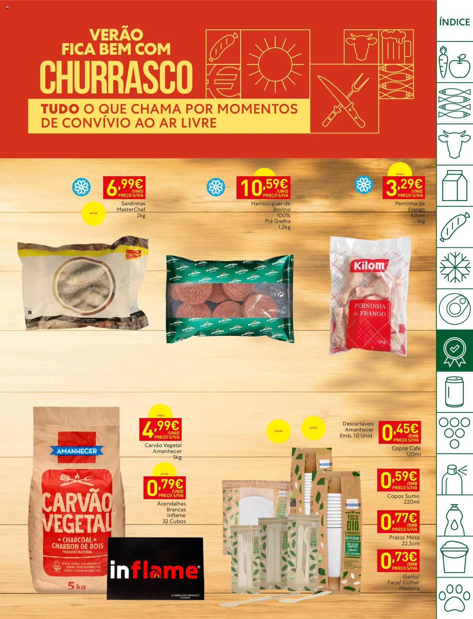 Recheio folheto Madeira │ válido de 07/07/2026 | Página: 23 | Produtos: Hambúrguer, Carvão vegetal, Mesa, Café
