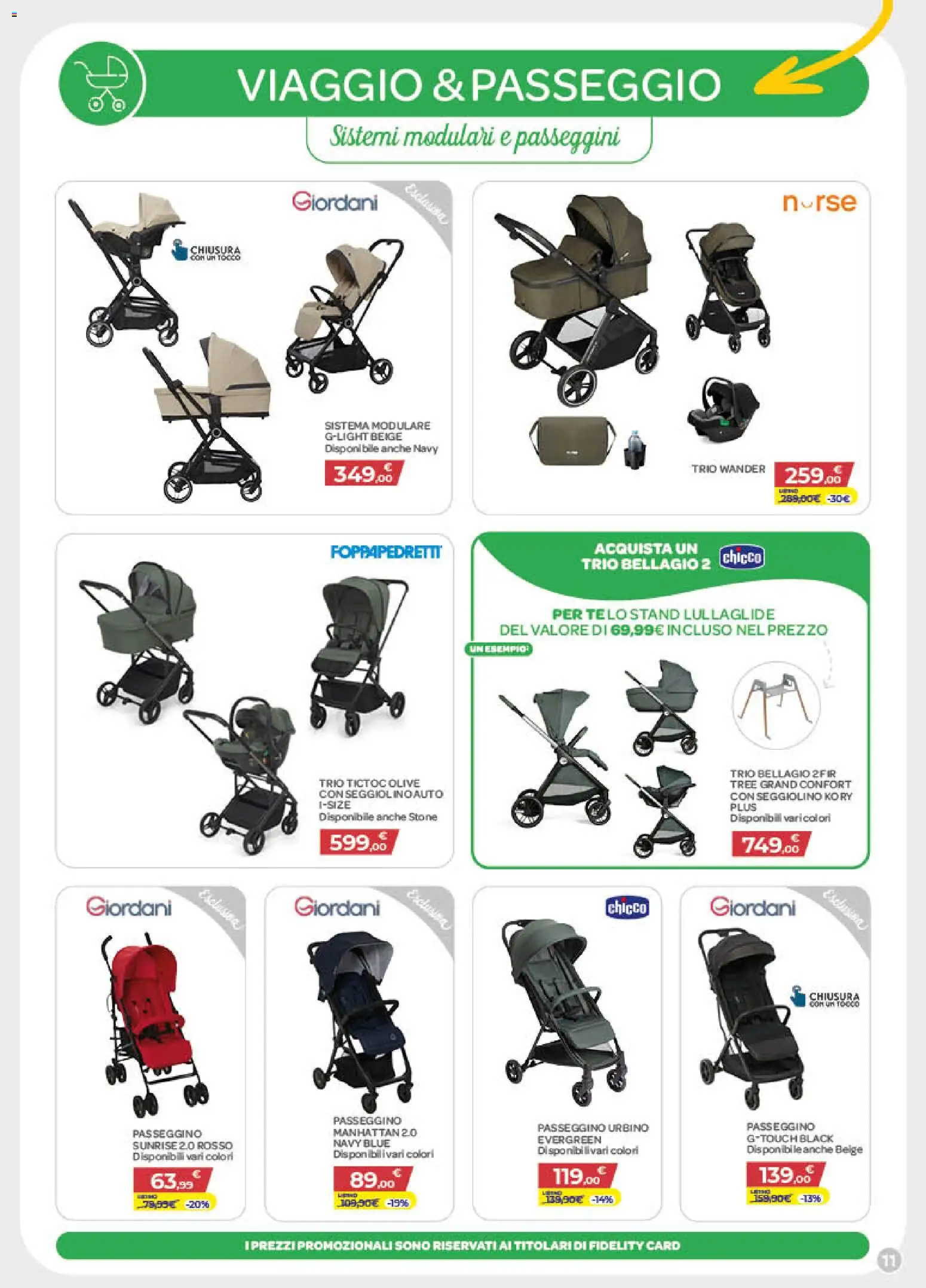 Volantino Bimbo store del 11.06.2026 | Pagina: 11 | Prodotti: Olive, Passeggino, Seggiolino