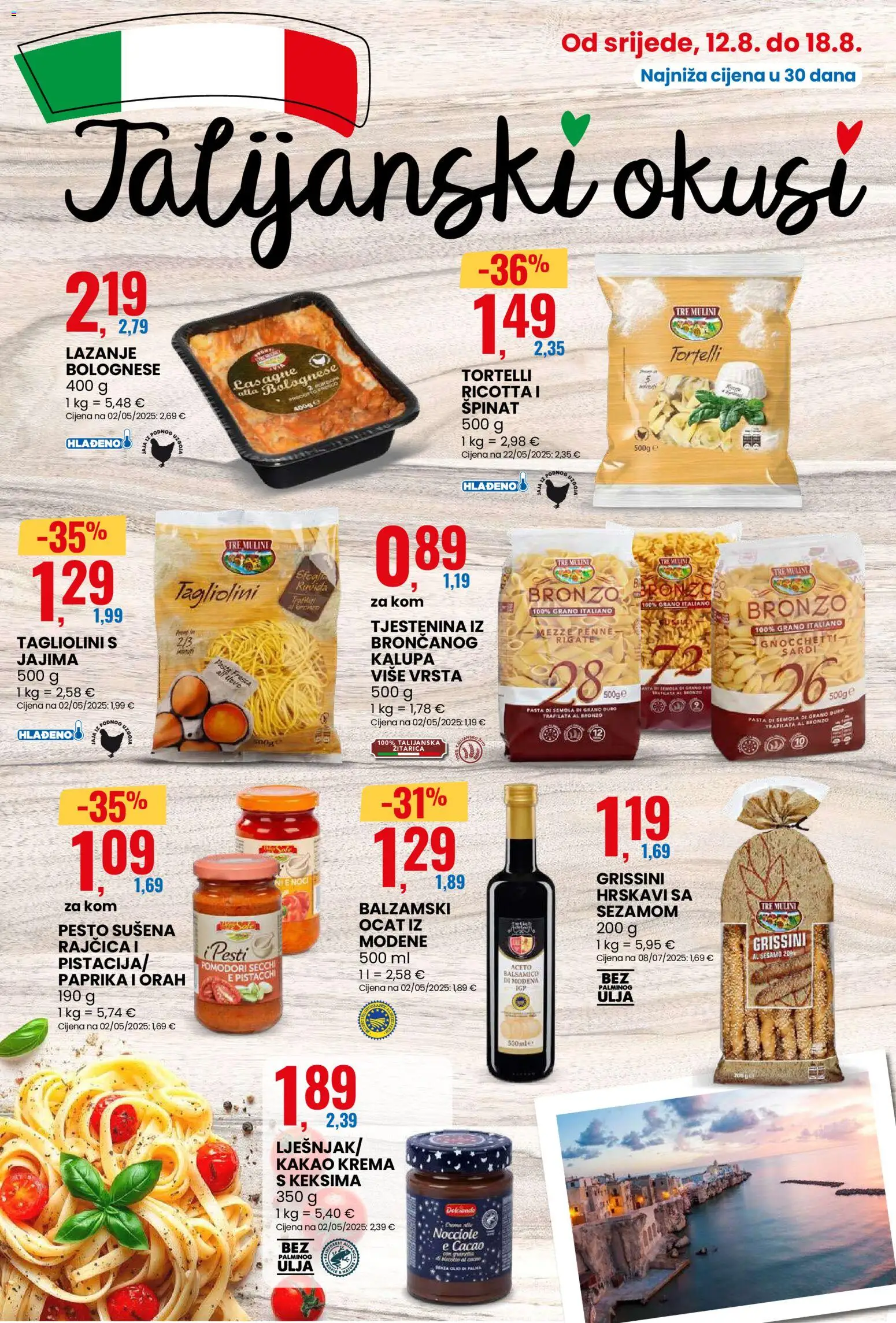 Eurospin katalog | vrijedi od 12.08.2026 | Stranica: 4 | Proizvodi: Lasagne, Tagliatelle, Rajčica, PC