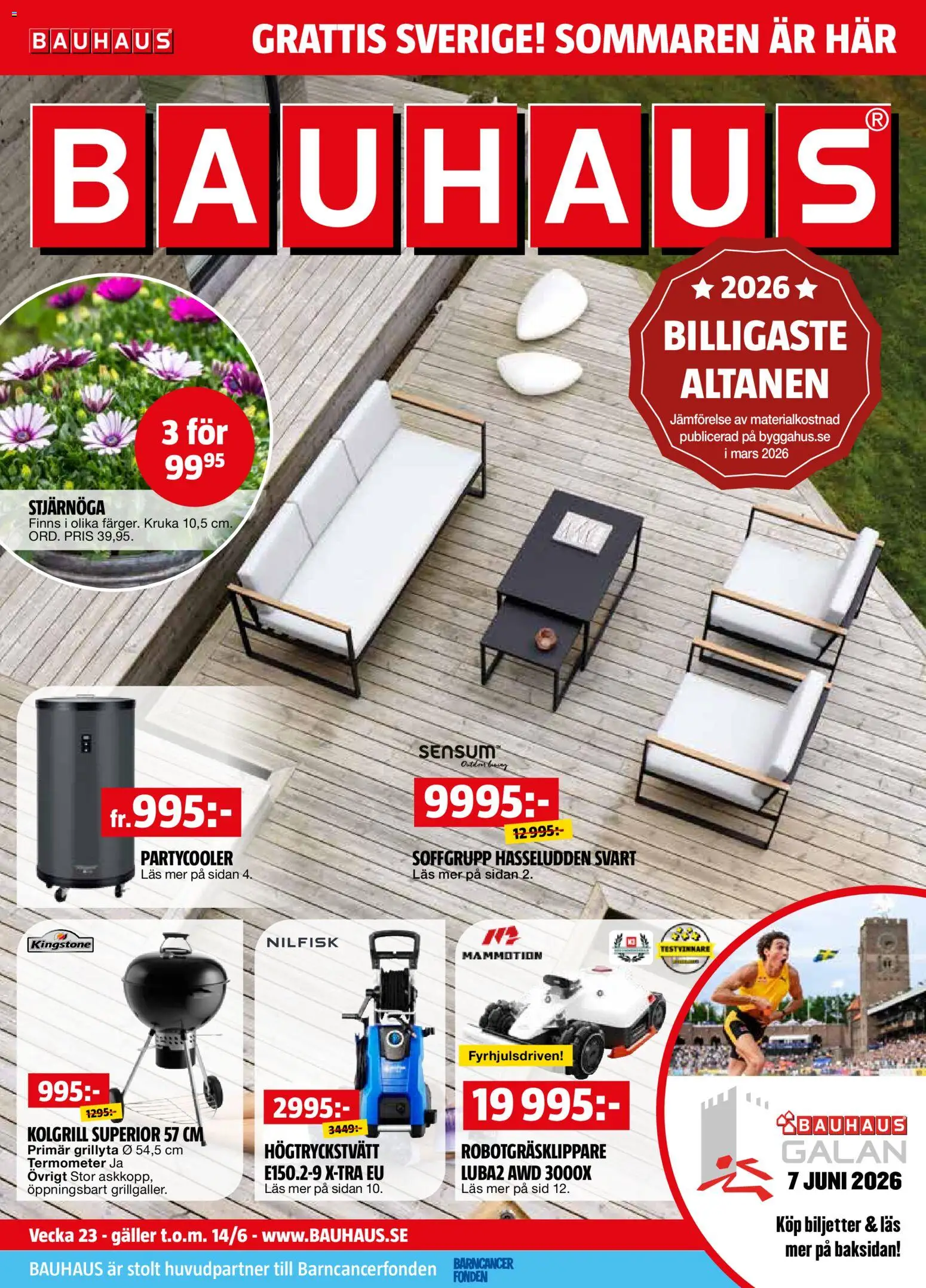 Bauhaus reklamblad aktuell från 01.06.2026 | Sida: 1 | Produkter: Termometer, Stjärnöga, Galler, Kruka