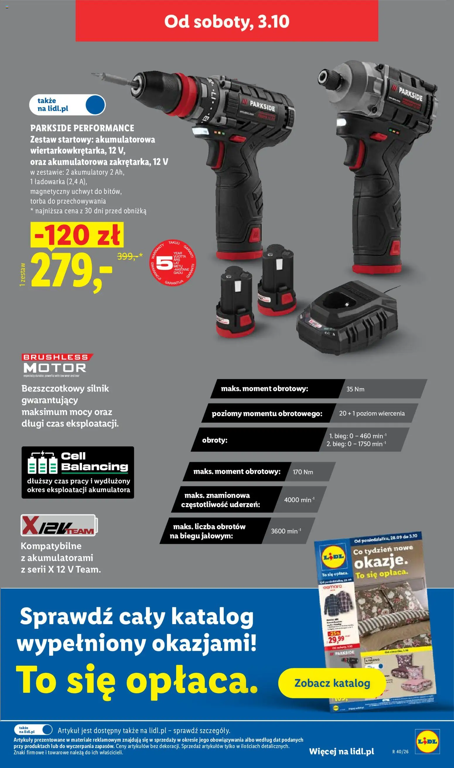 Lidl Polsko leták od 01.10.2026 | Strana: 45 | Produkty: Parkside