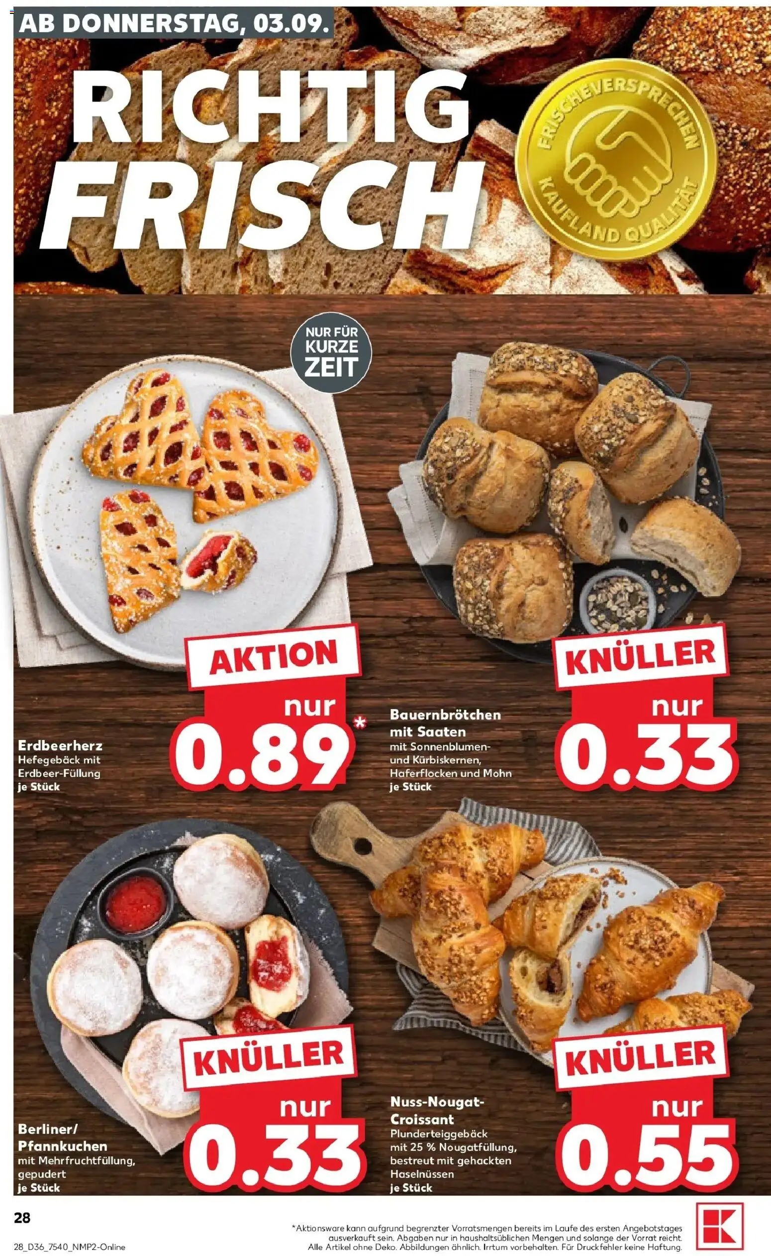 Prospekt Kaufland ab 31.08.2026 » Angebote Online zum Blättern | Seite: 37 | Produkte: Pfannkuchen, Croissant