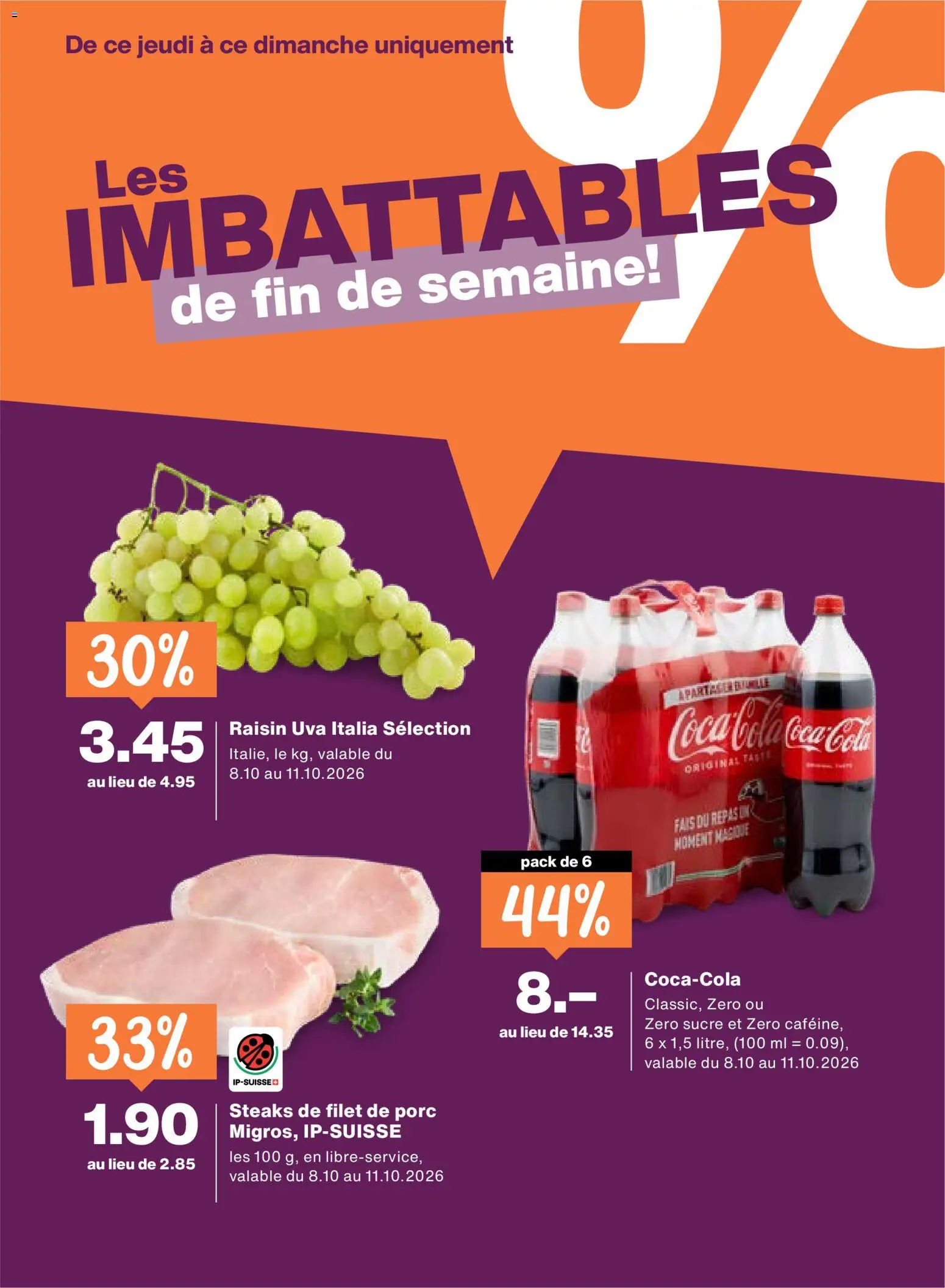 Migros aktionen FR – gültig ab 08.10.2026 | Seite: 24 | Produkte: Coca Cola