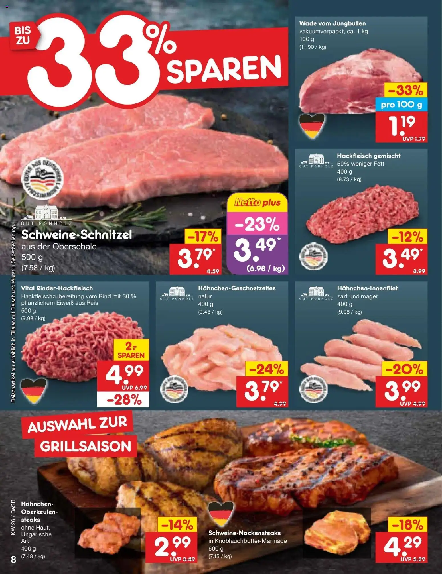 Netto Marken-Discount Prospekt Kremmen – gültig ab 21.06.2026 | Seite: 10 | Produkte: Hahnchen, Wurst, Reis, Fleisch