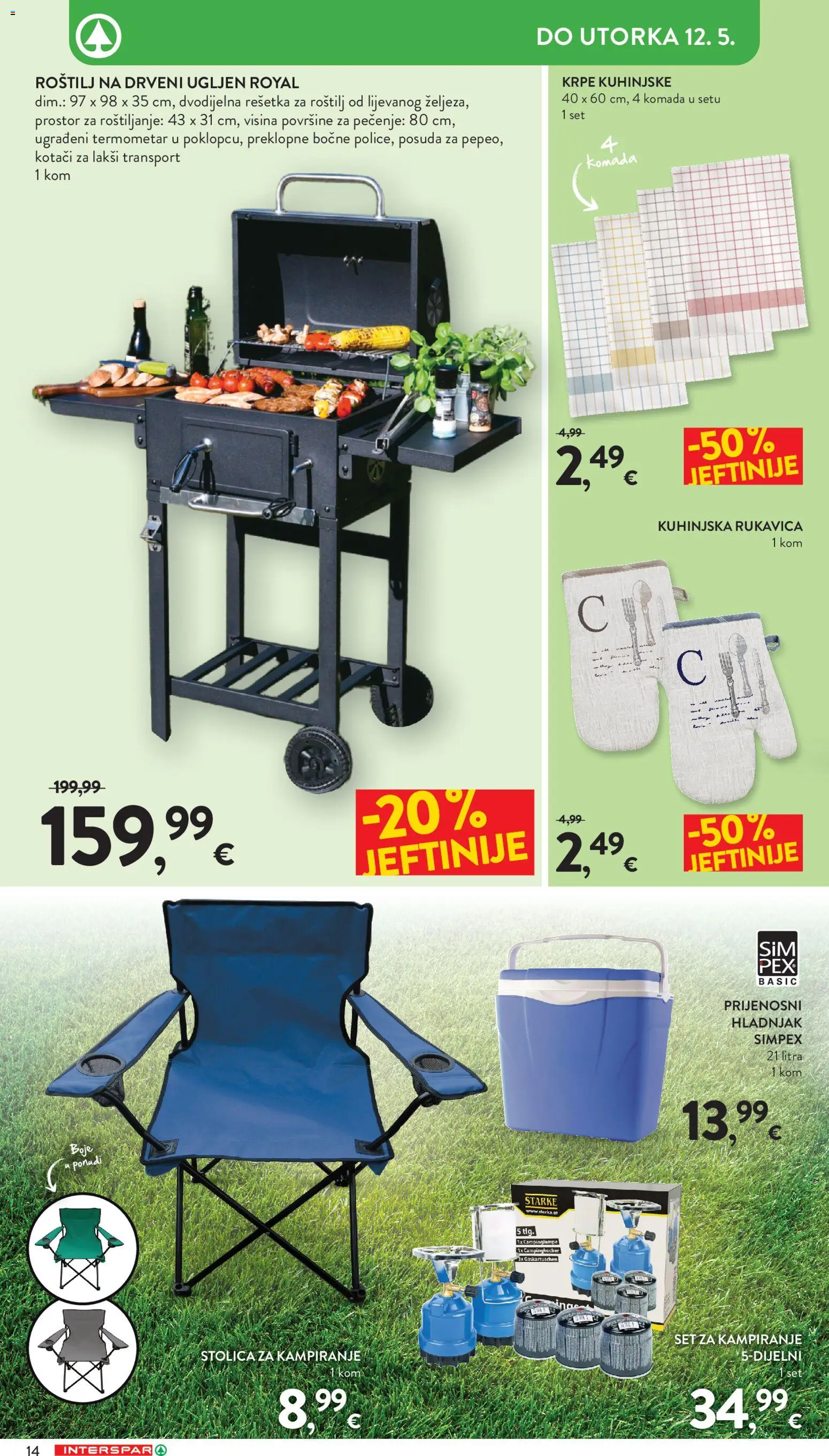 Interspar katalog | vrijedi od 22.04.2026 | Stranica: 14 | Proizvodi: Roštilj, Termometar, Stolica, Hladnjak