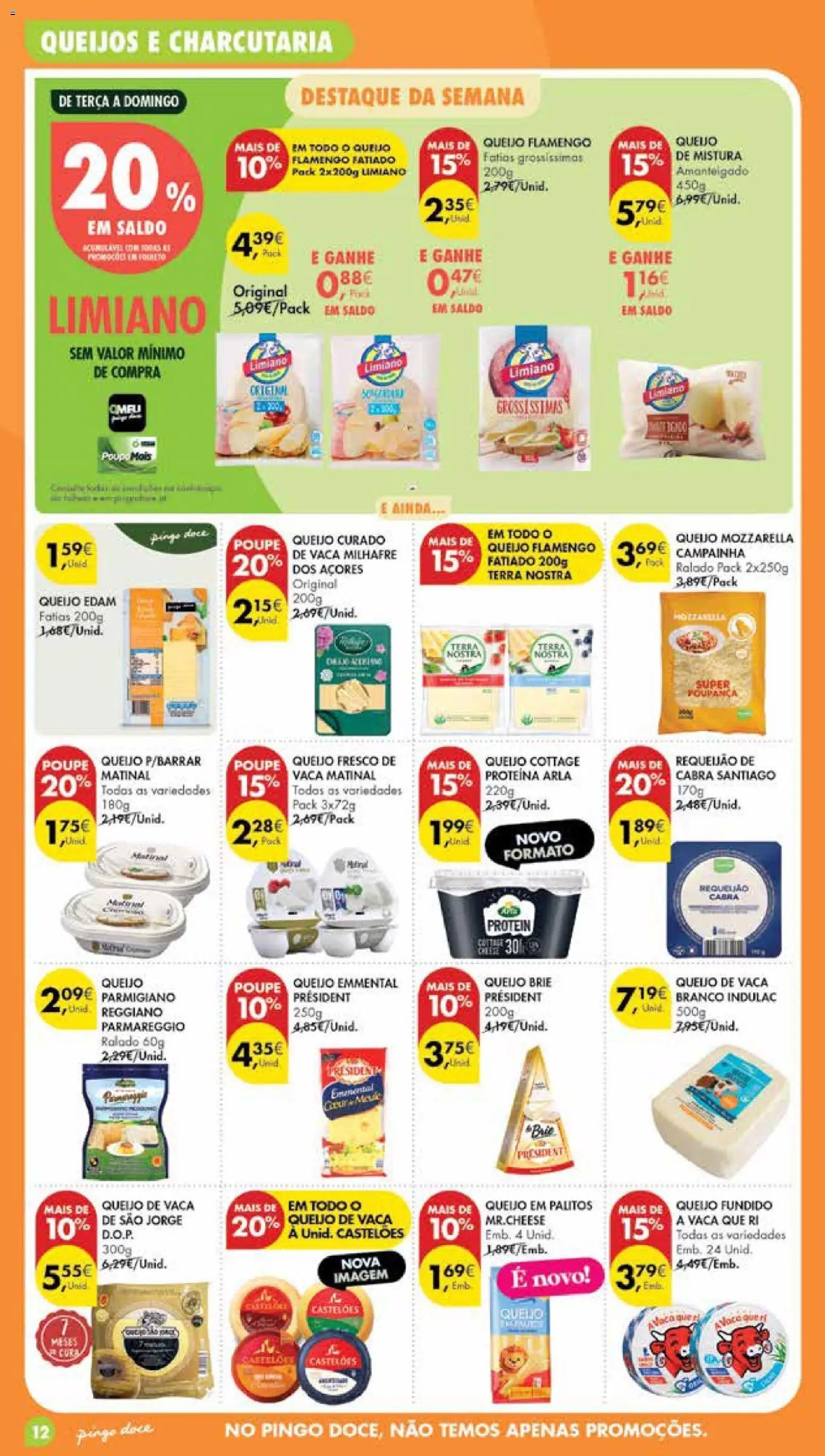 Pingo Doce Poupe Esta Semana Madeira │ válido de 18/08/2026 | Página: 12 | Produtos: Queijo Mozzarella, Campainha, Queijo fundido, Queijo curado