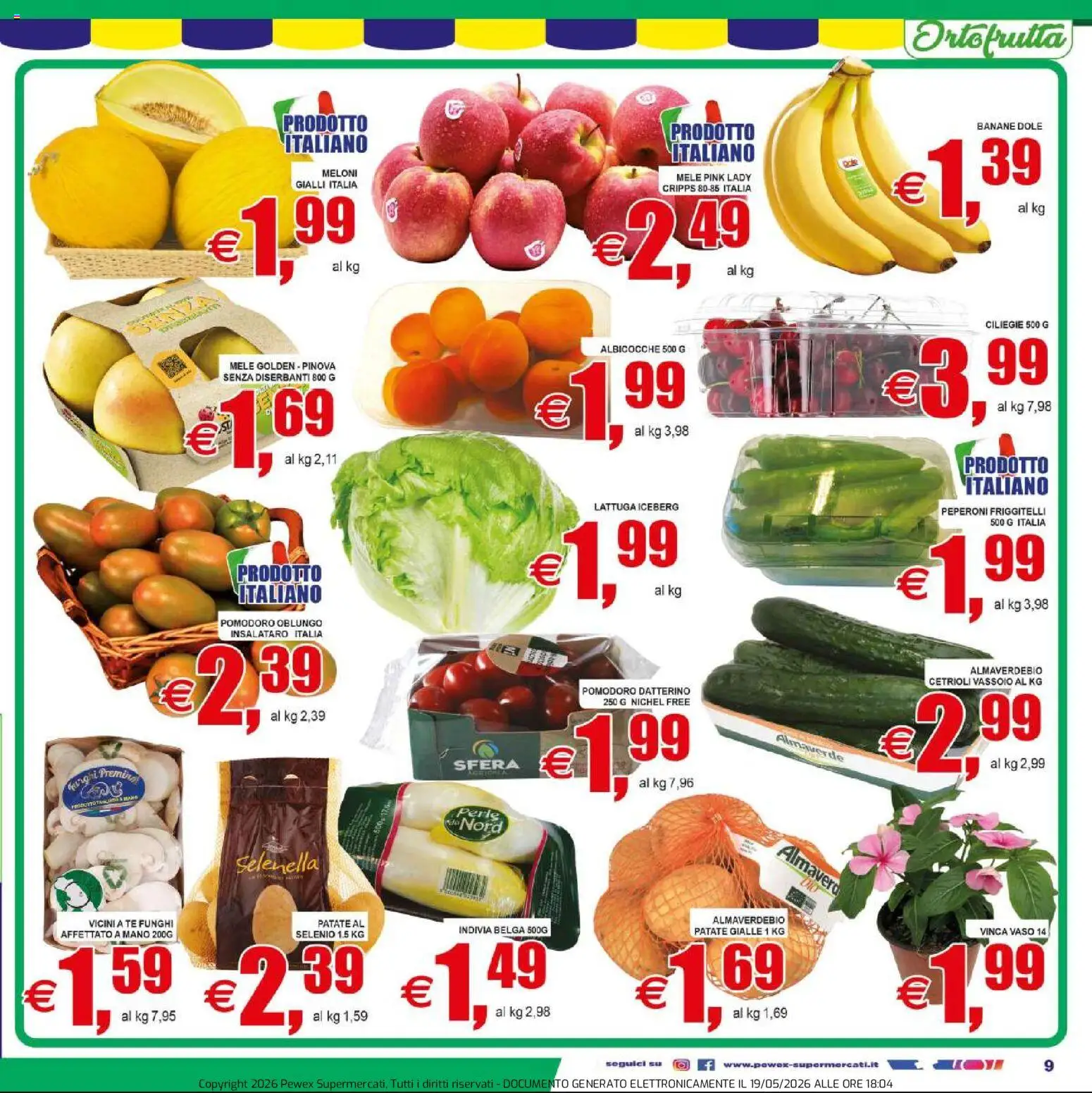 Volantino Pewex del 20.05.2026 | Pagina: 9 | Prodotti: Cetrioli, Patate, Albicocche, Lattuga